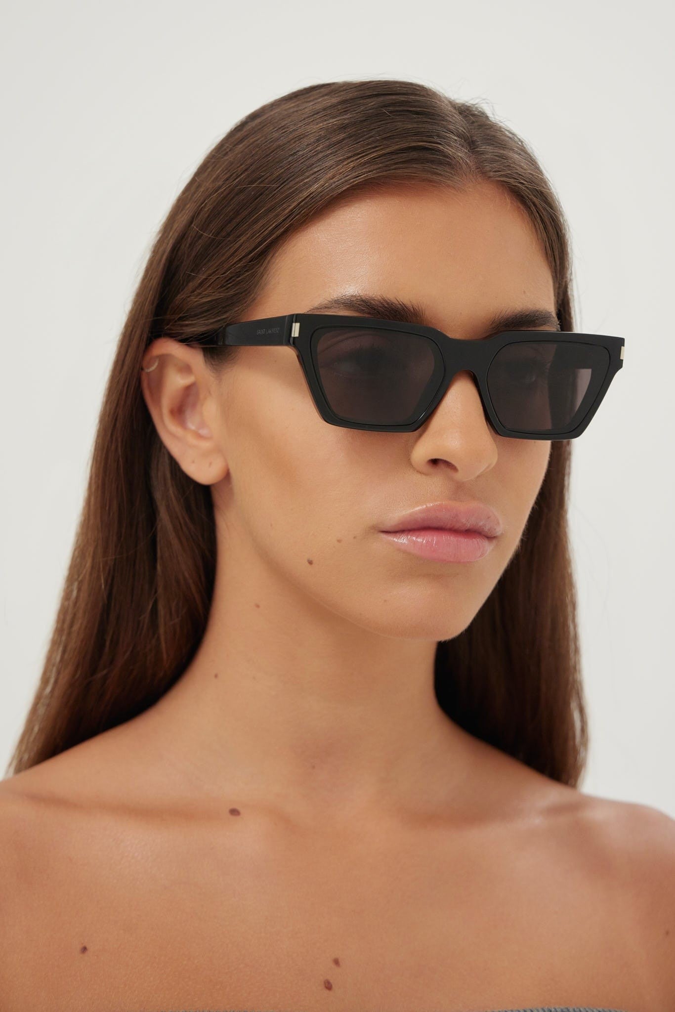 Saint Laurent CALISTA cat eye black sunglasses