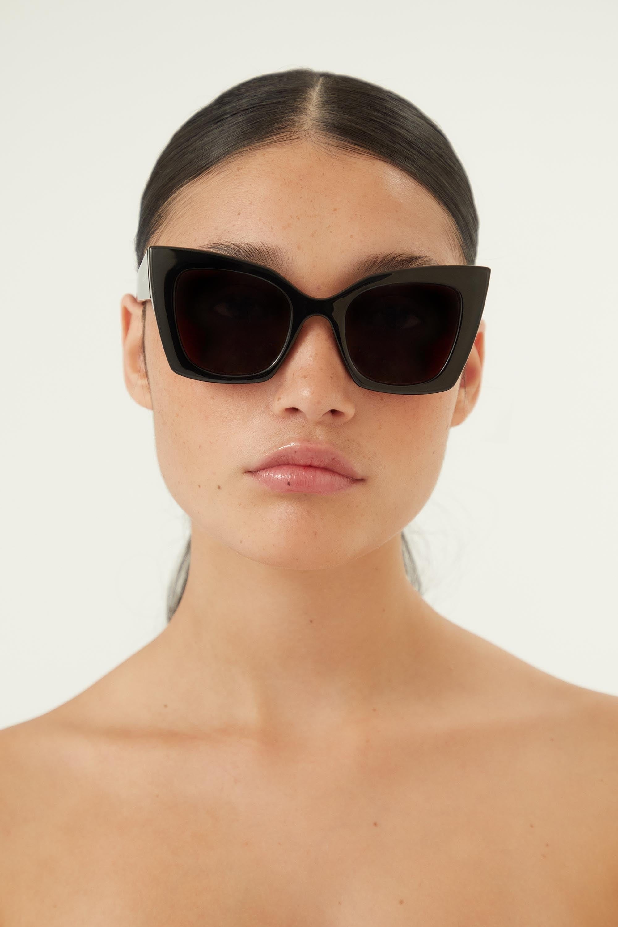 Saint Laurent cat eye bold black sunglasses