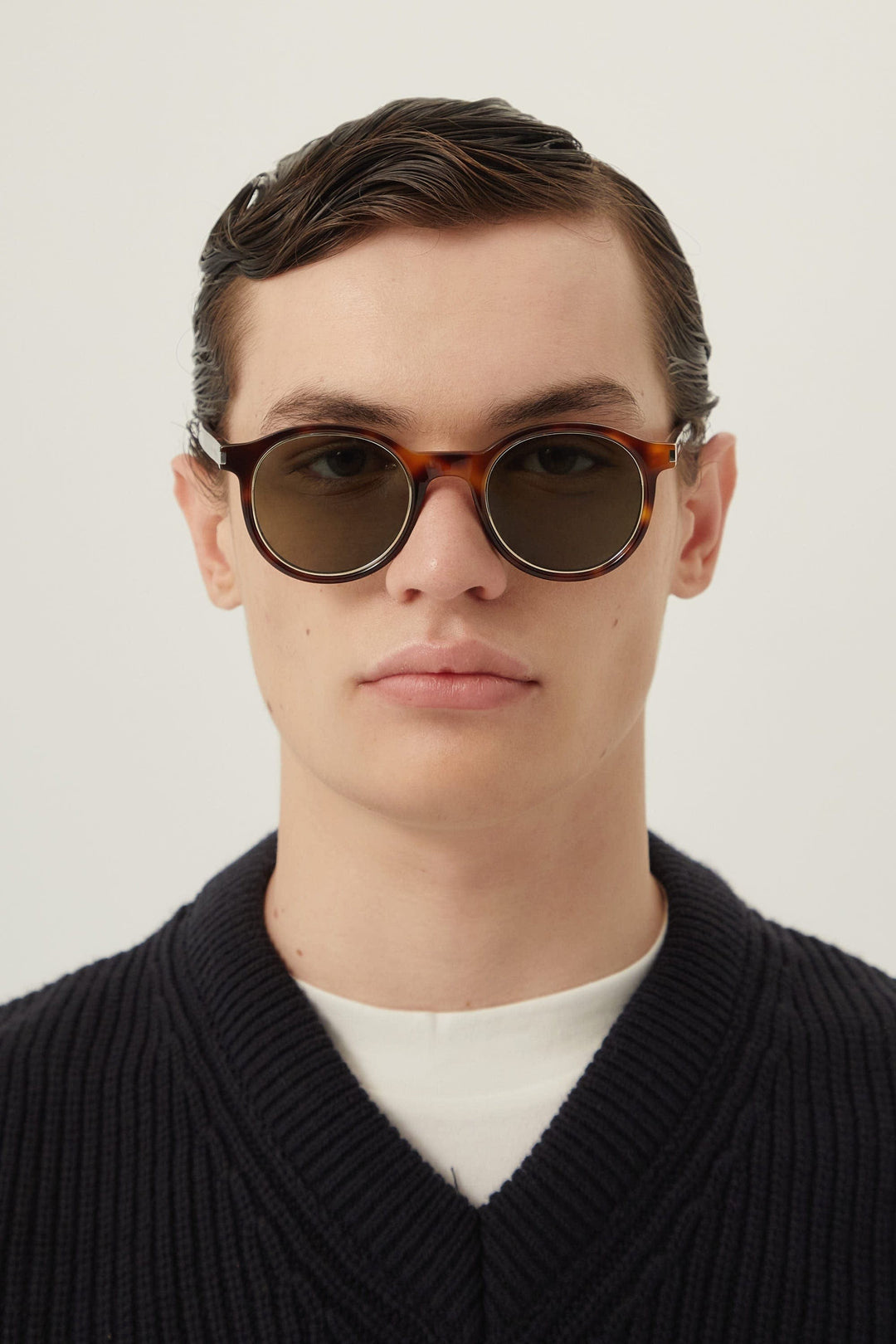 Saint Laurent classic havana round sunglasses