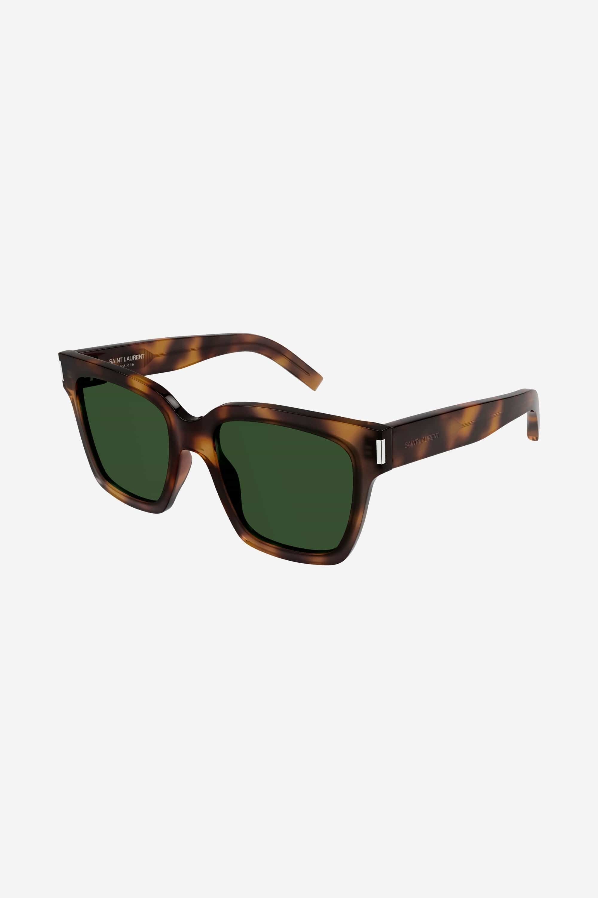 Saint Laurent havana rectangular sunglasses