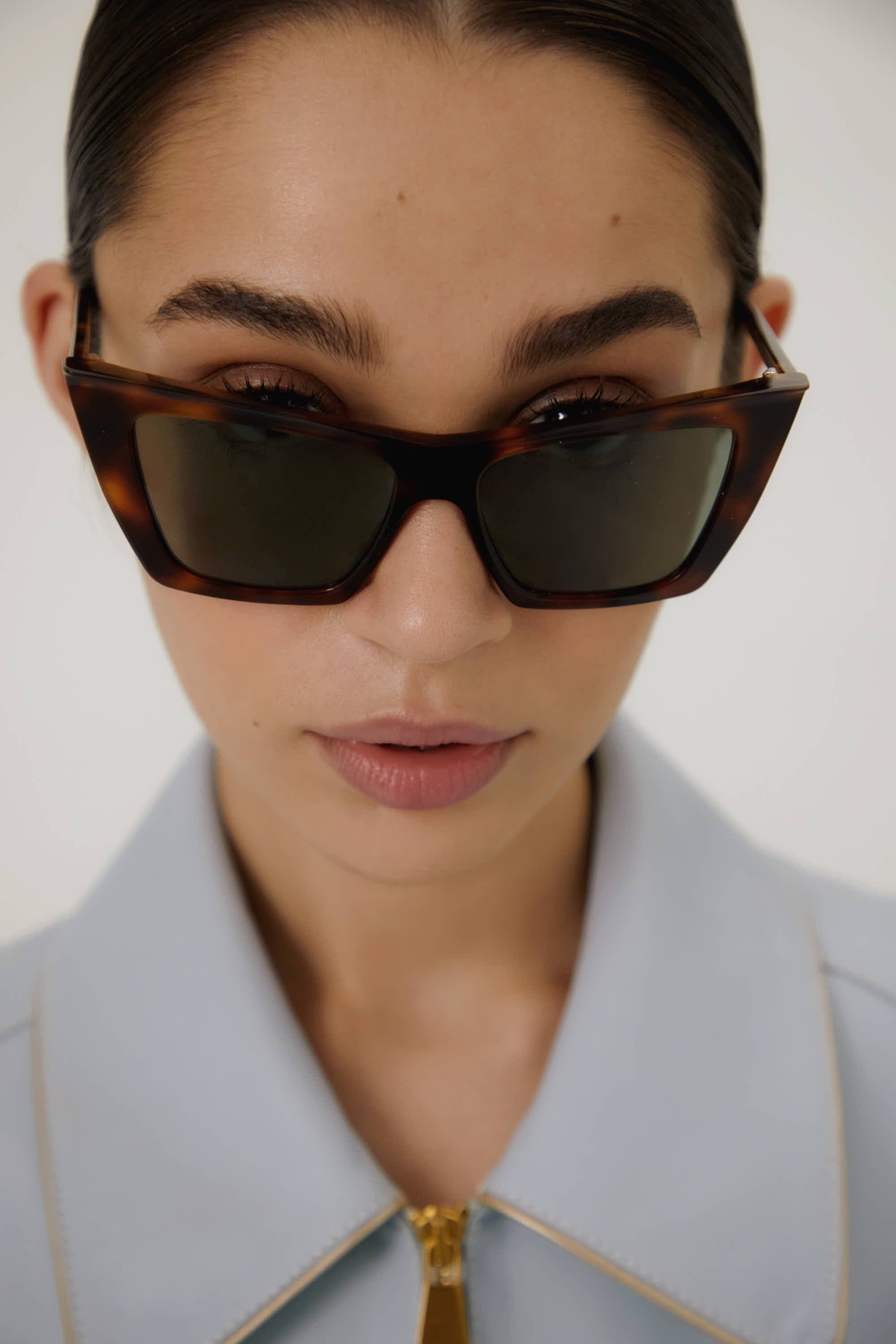 Saint Laurent iconic sharp cat-eye havana sunglasses