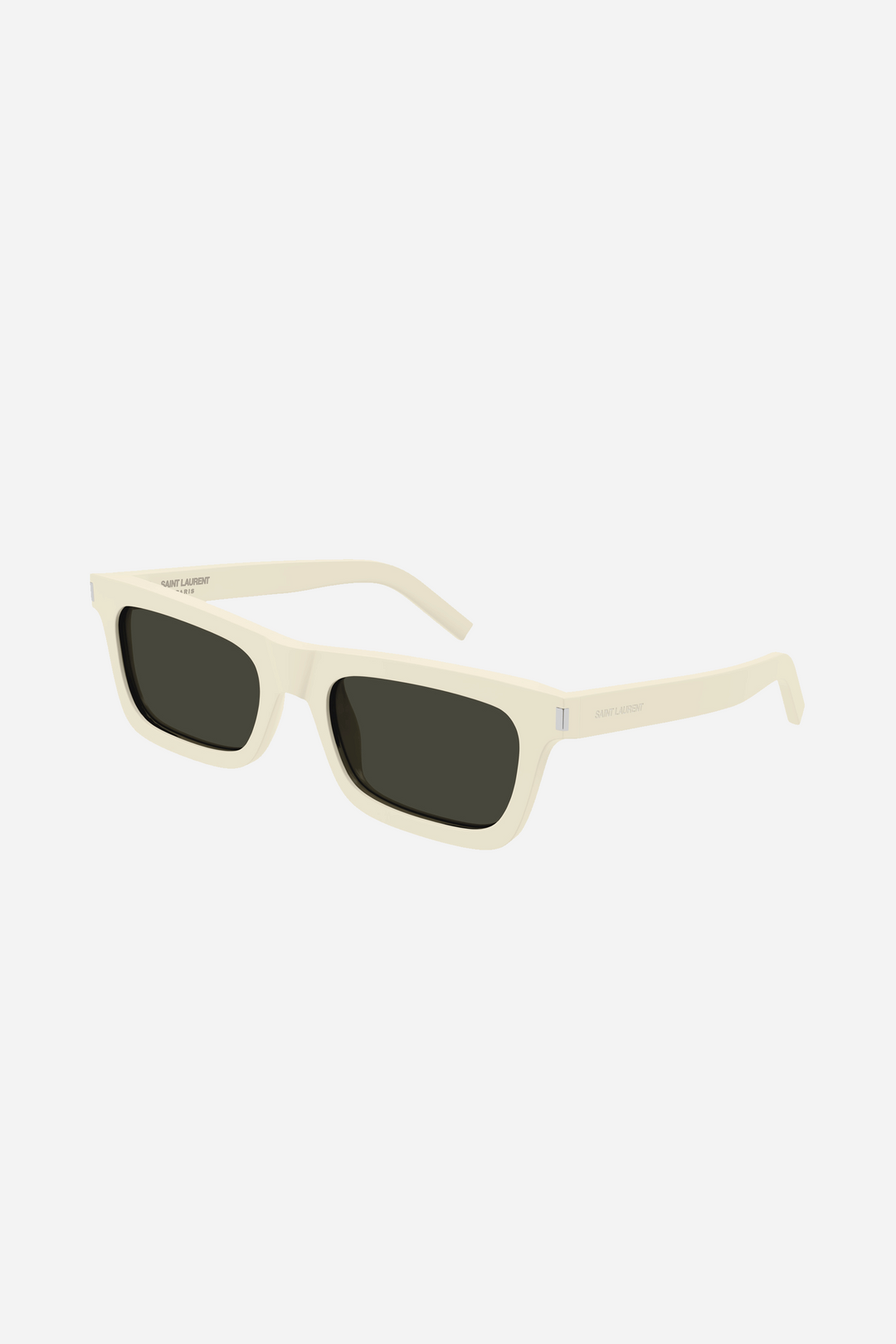 Saint Laurent ivory rectangular sunglasses