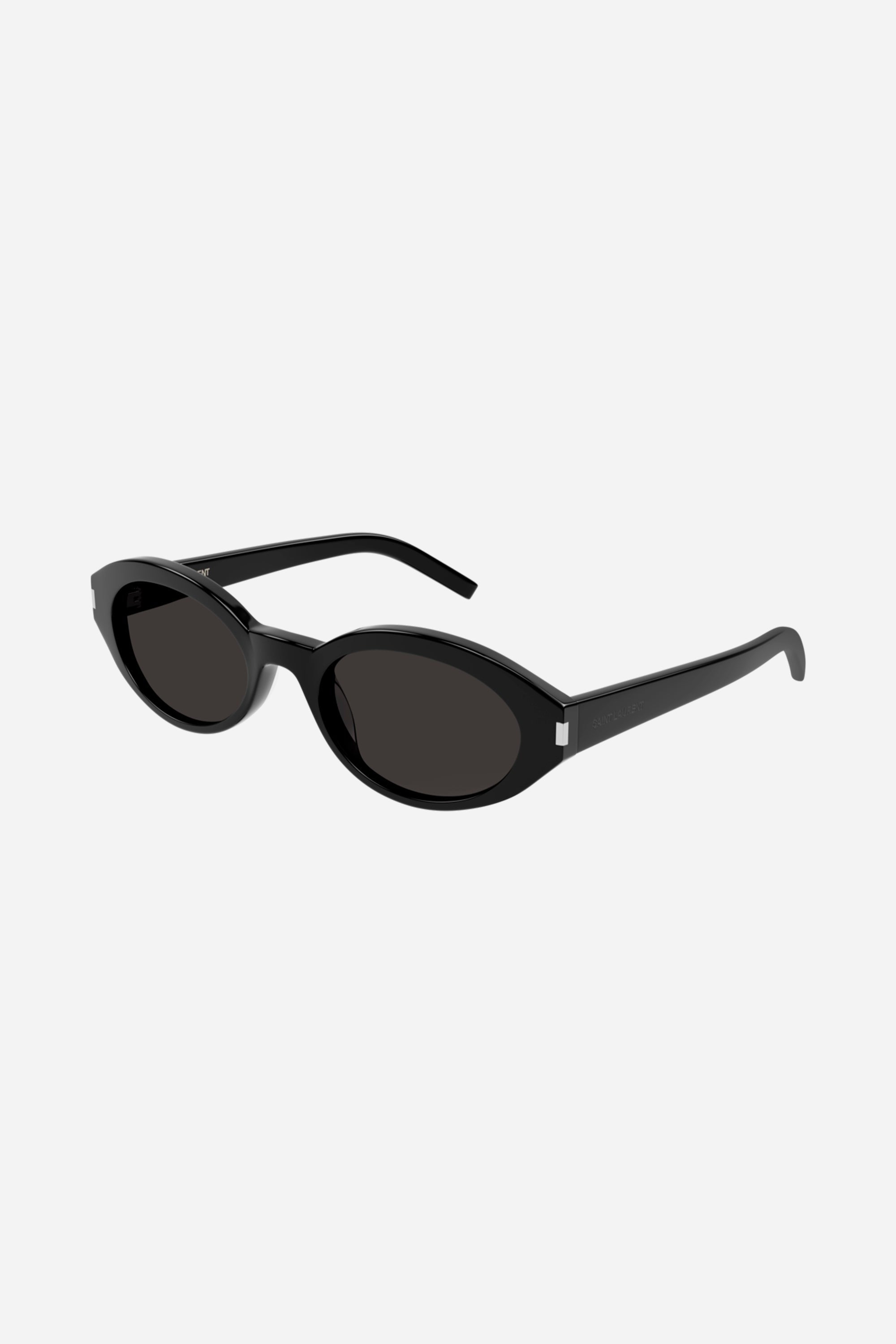 Saint Laurent oval micro black sunglasses