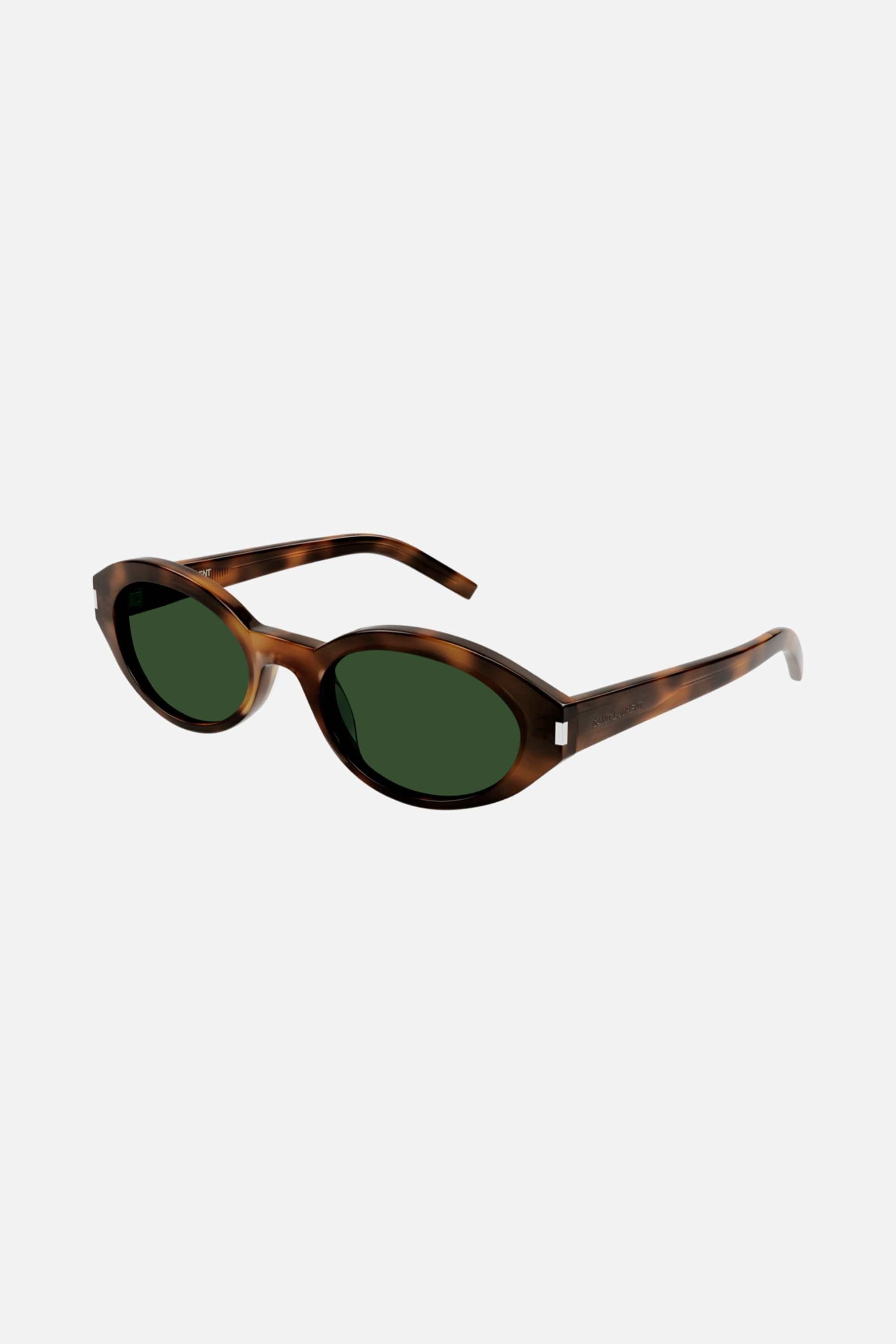 Saint Laurent oval micro havana sunglasses