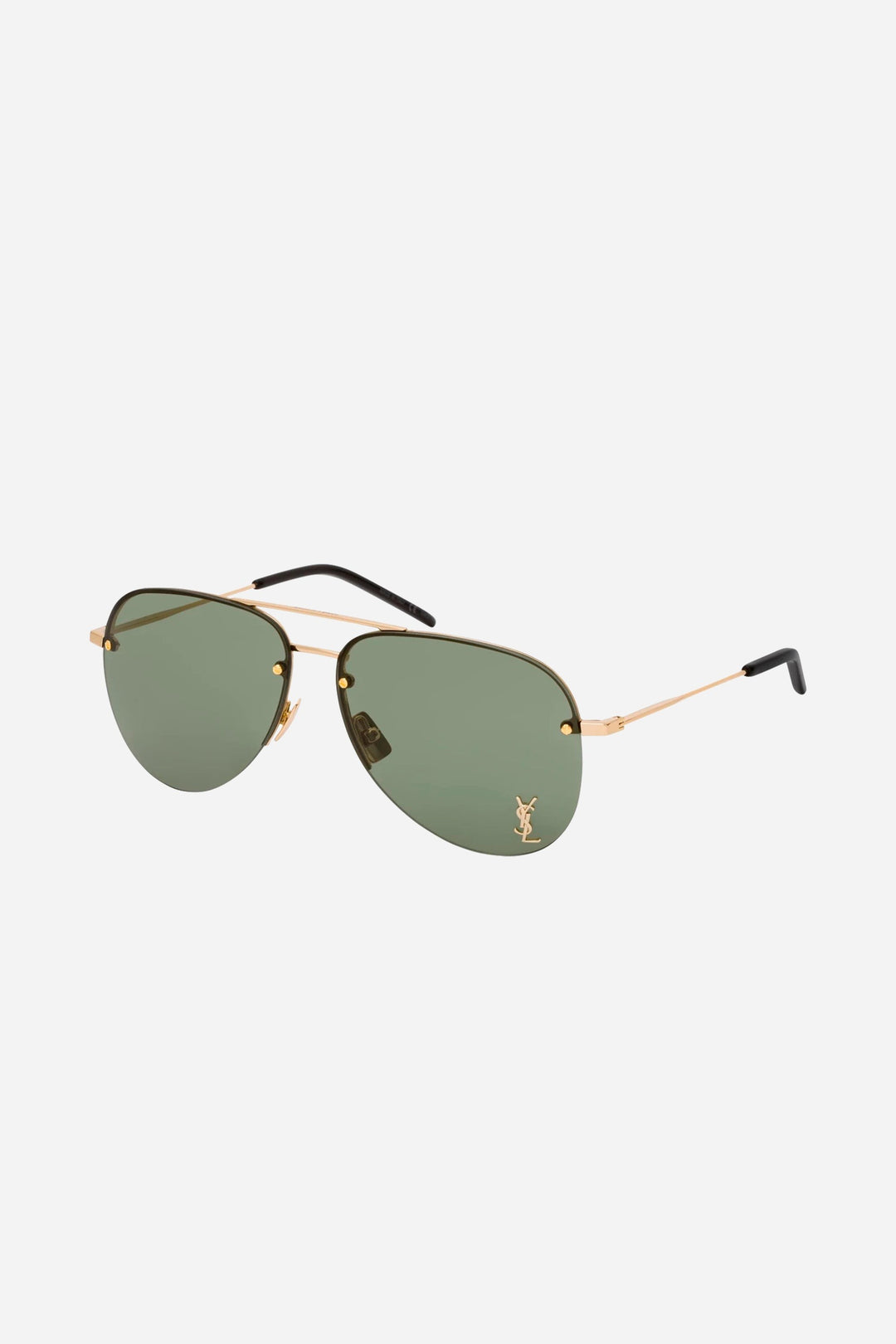 Saint Laurent pilot gradient green lenses sunglasses