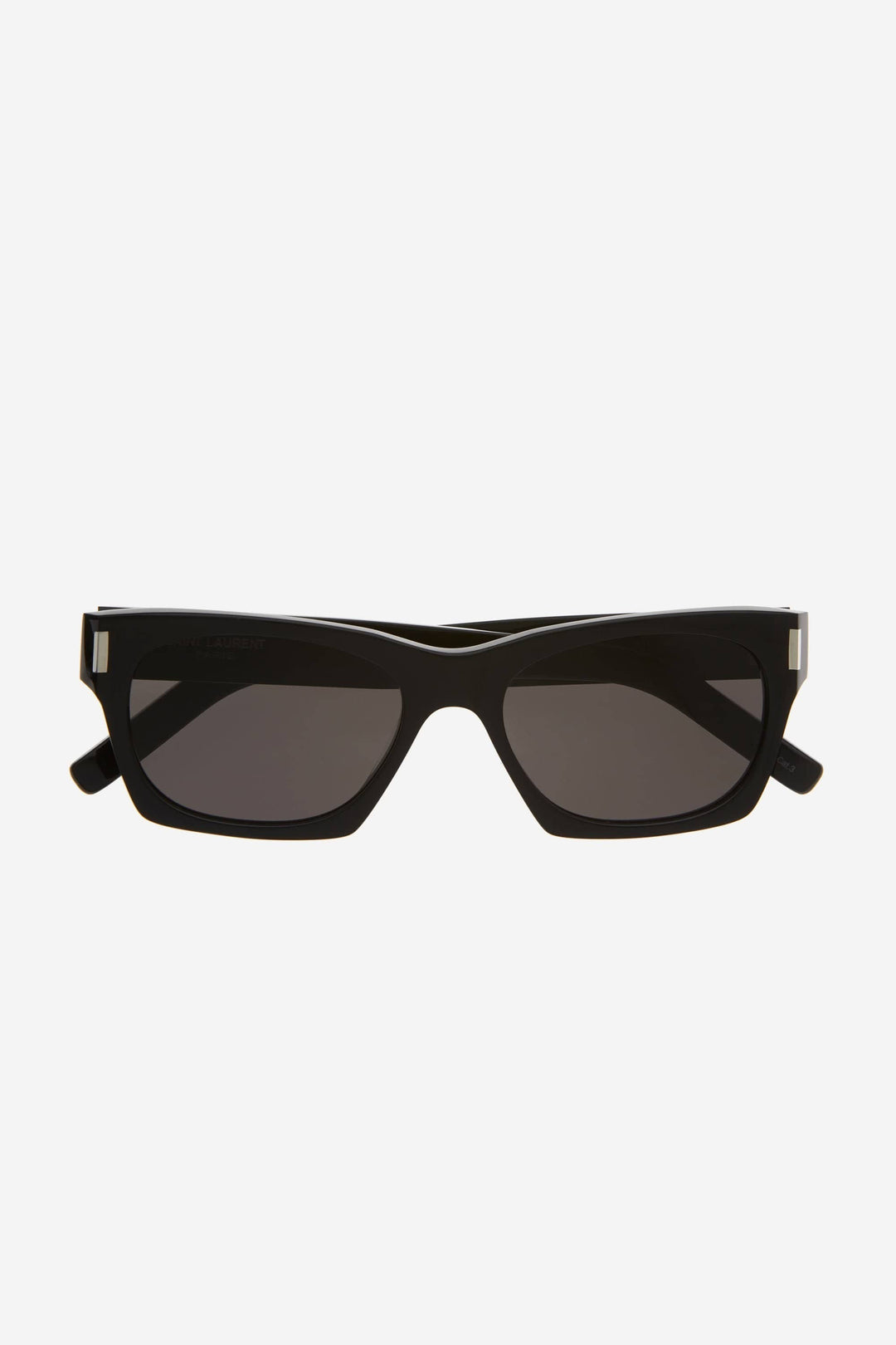 Saint Laurent rectangular sharp black sunglasses