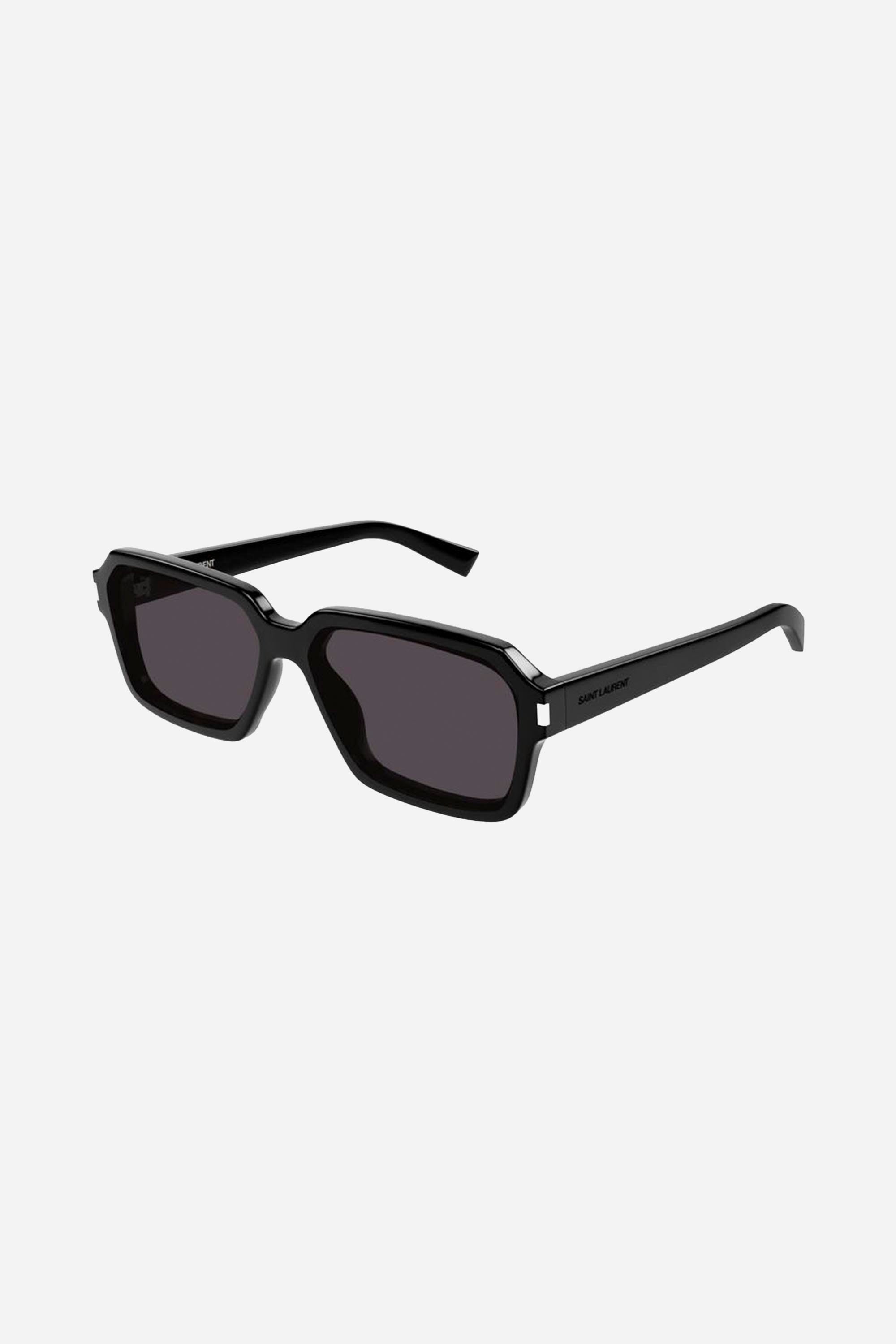 Saint Laurent SL 611/F squared black sunglasses