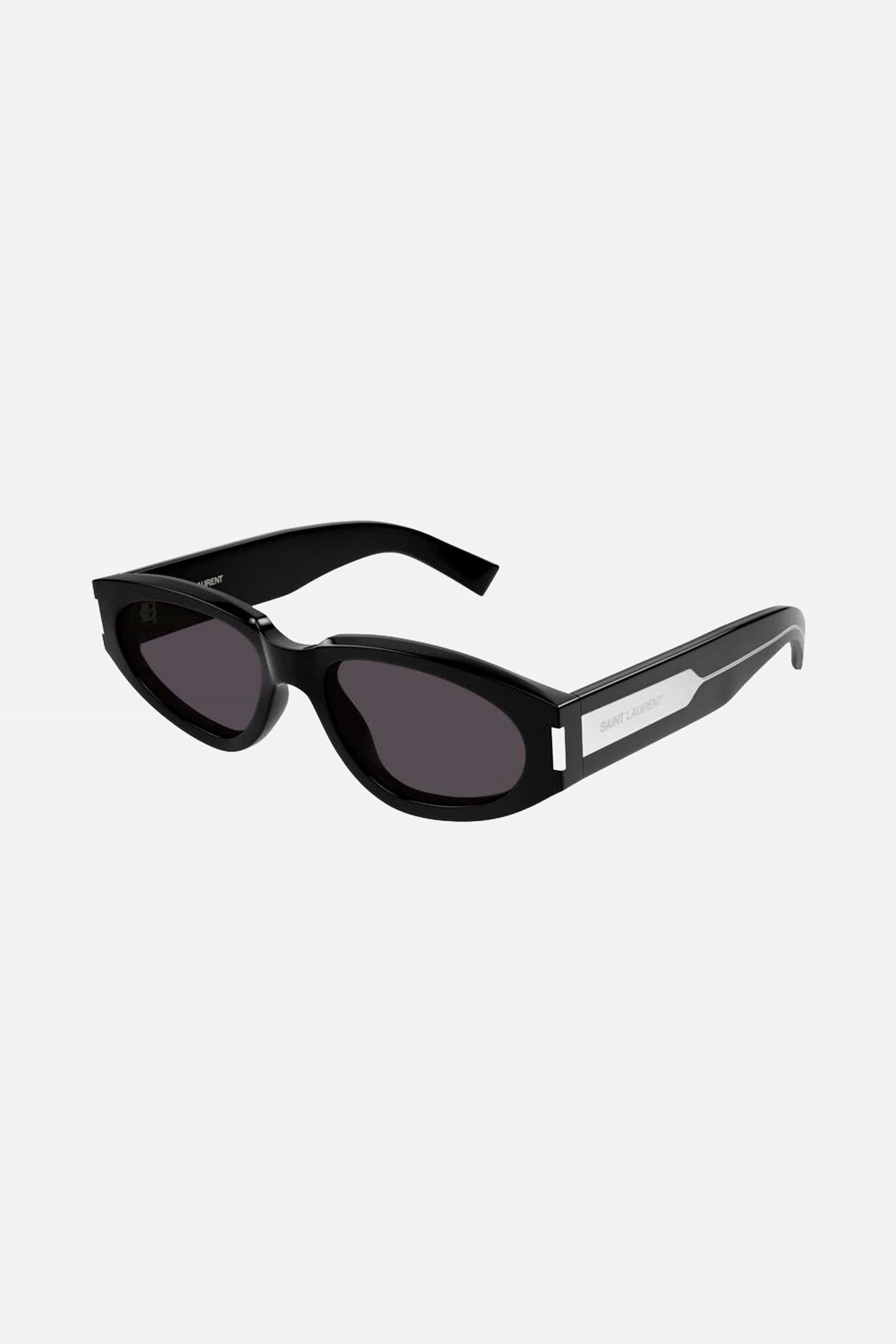 Saint Laurent SL 618 oval black sunglasses