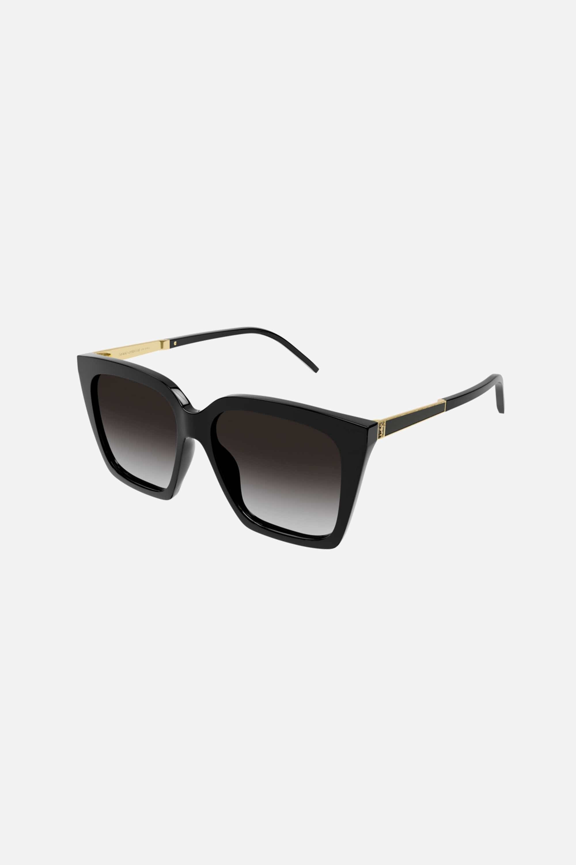 Saint Laurent squared cat eye black sunglasses