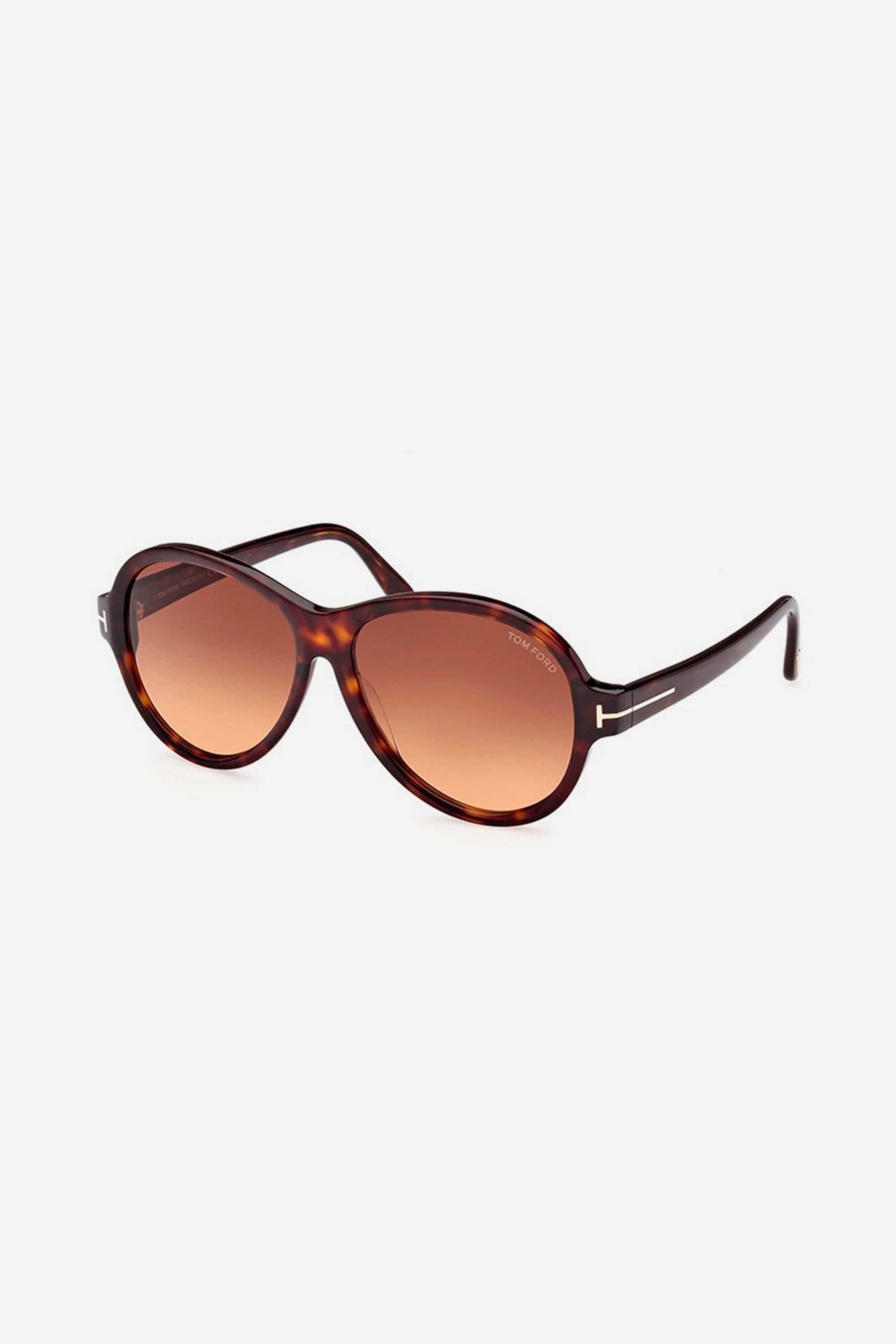 Tom Ford Camryn TF1033 havana round sunglasses