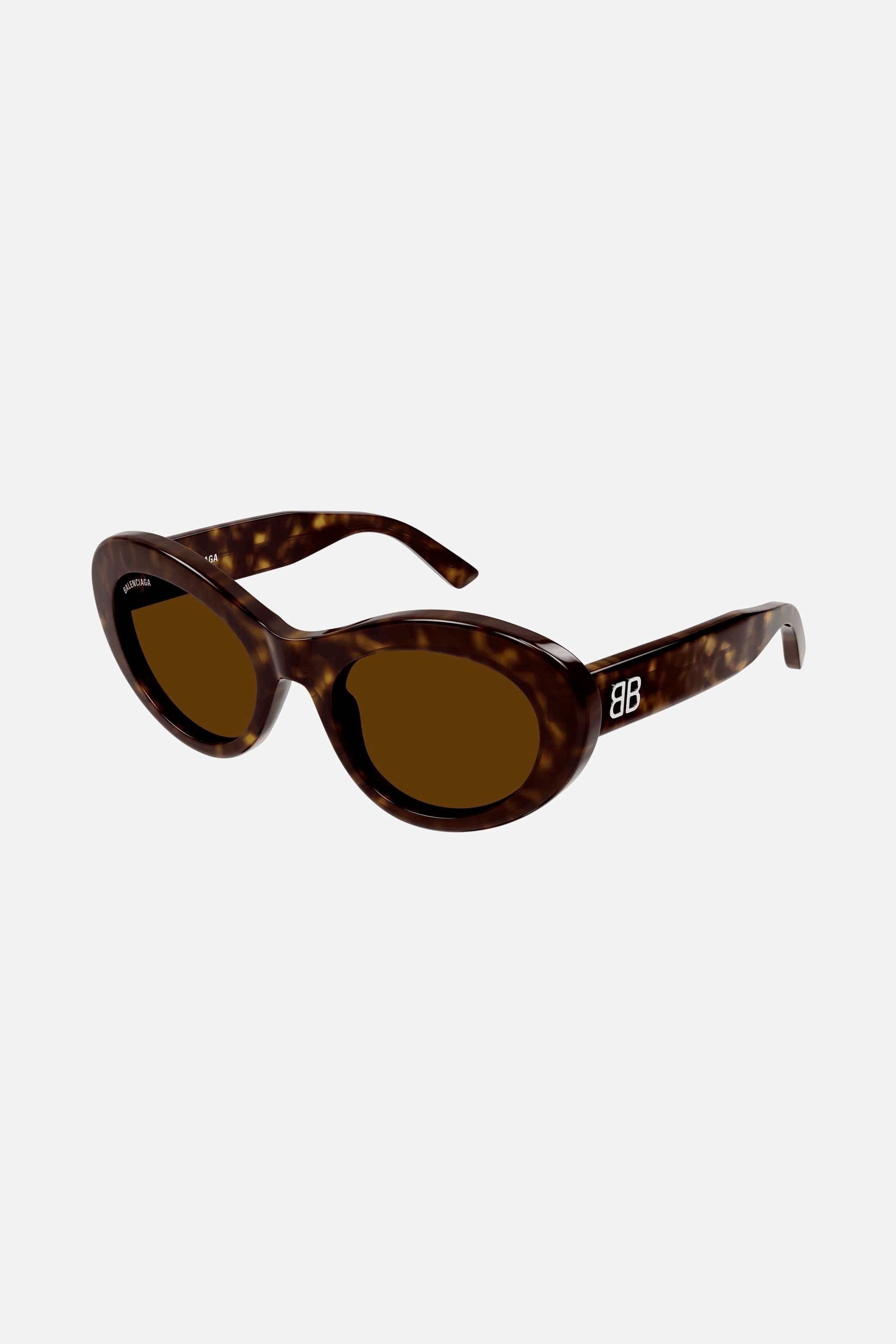 Balenciaga oval havana sunglasses