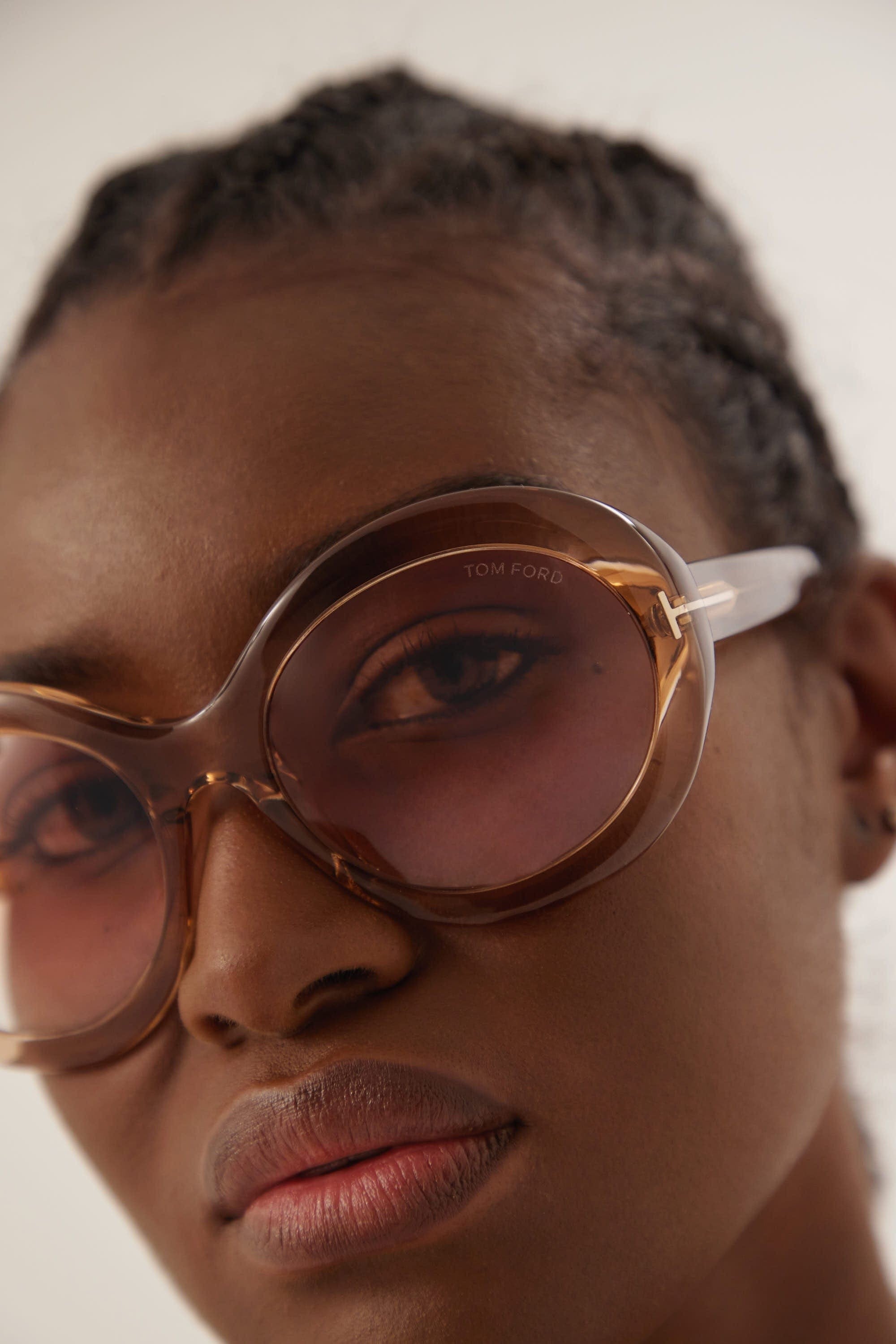 Tom Ford round pink sunglasses