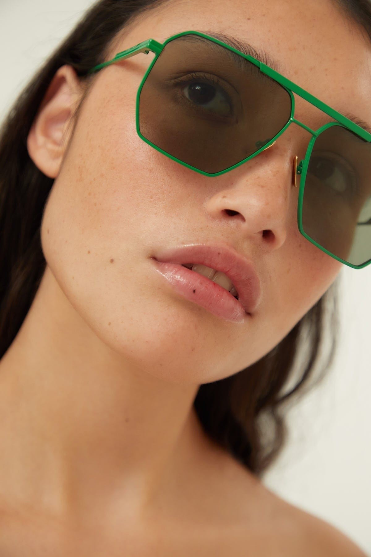 Bottega Veneta caravan green sunglasses