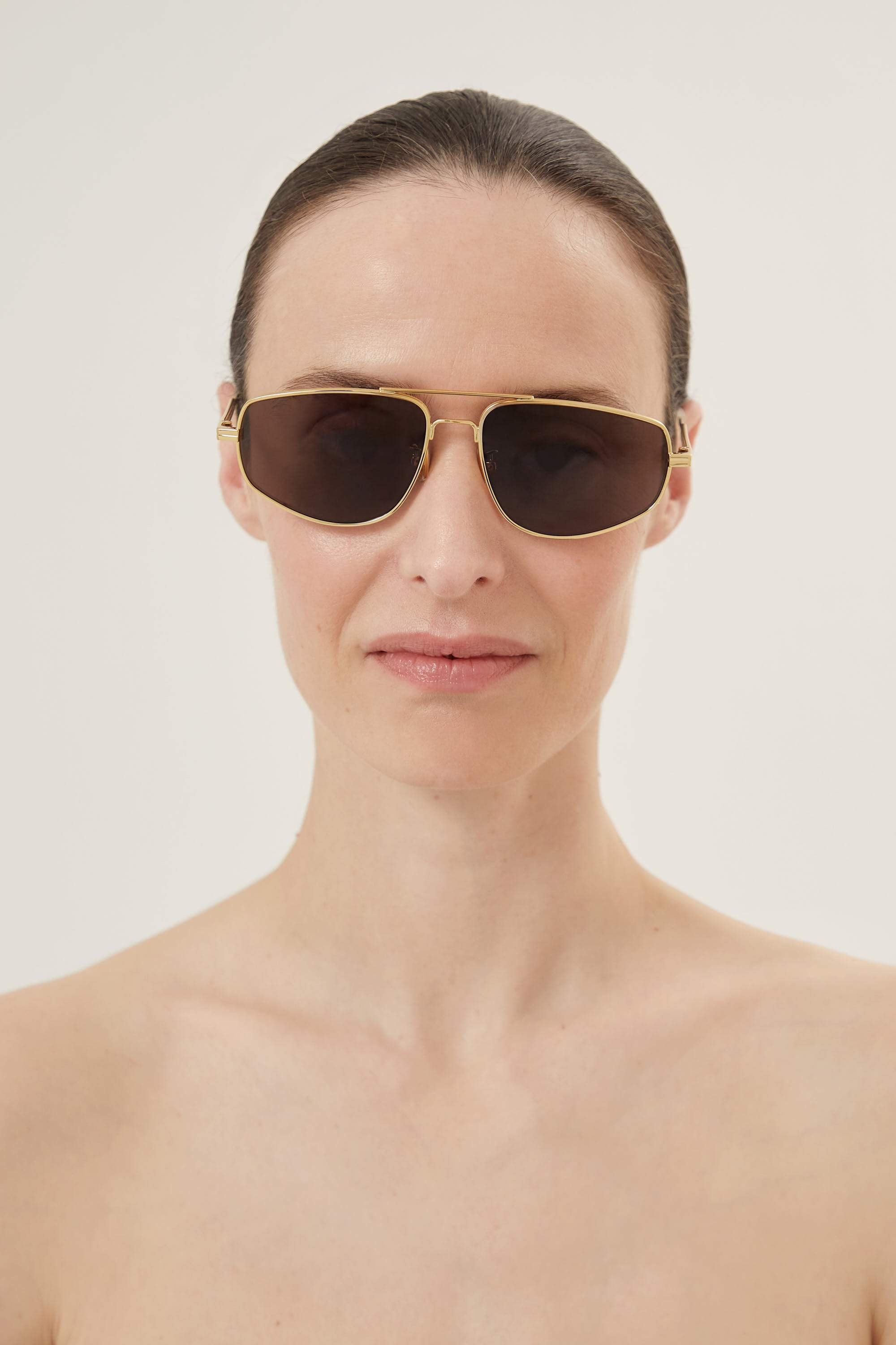 Bottega Veneta full metal light caravan sunglasses