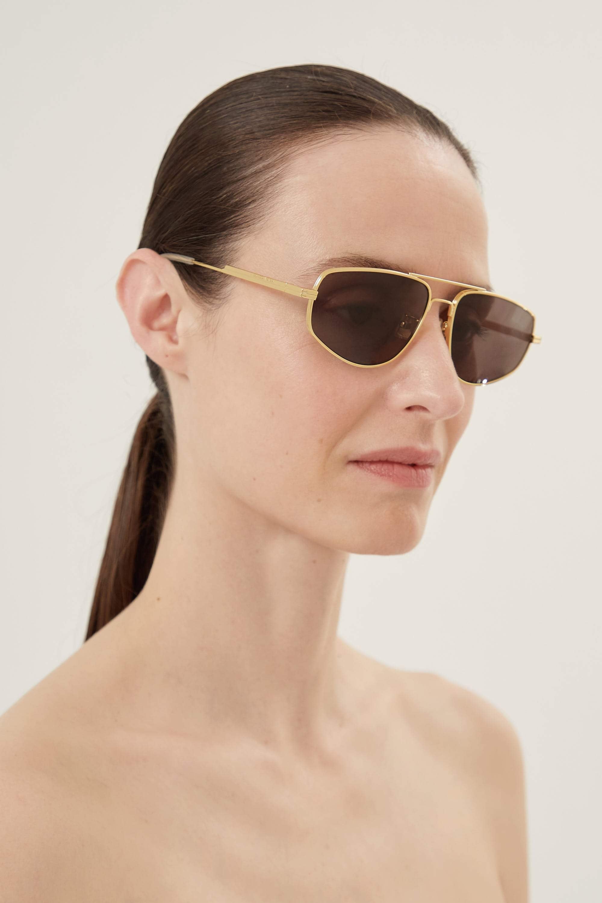 Bottega Veneta full metal light caravan sunglasses