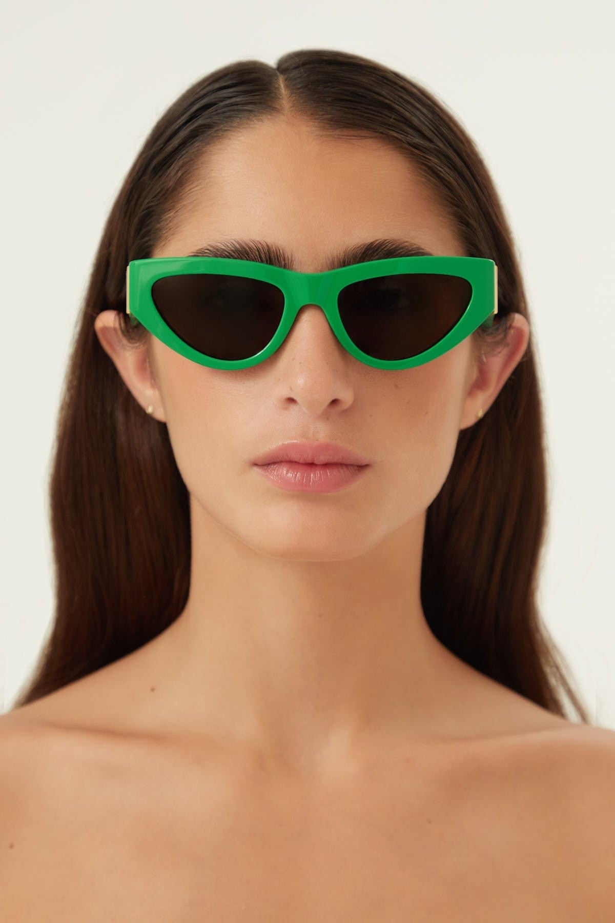 Bottega Veneta green cat eye sunglasses