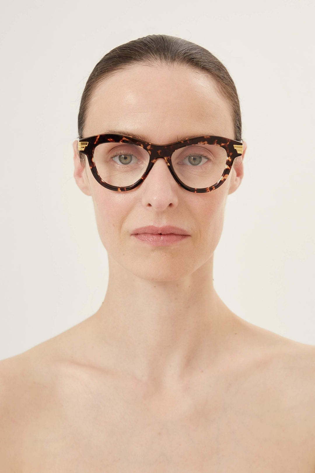 Bottega Veneta havana cat eye frame with ribbon detail