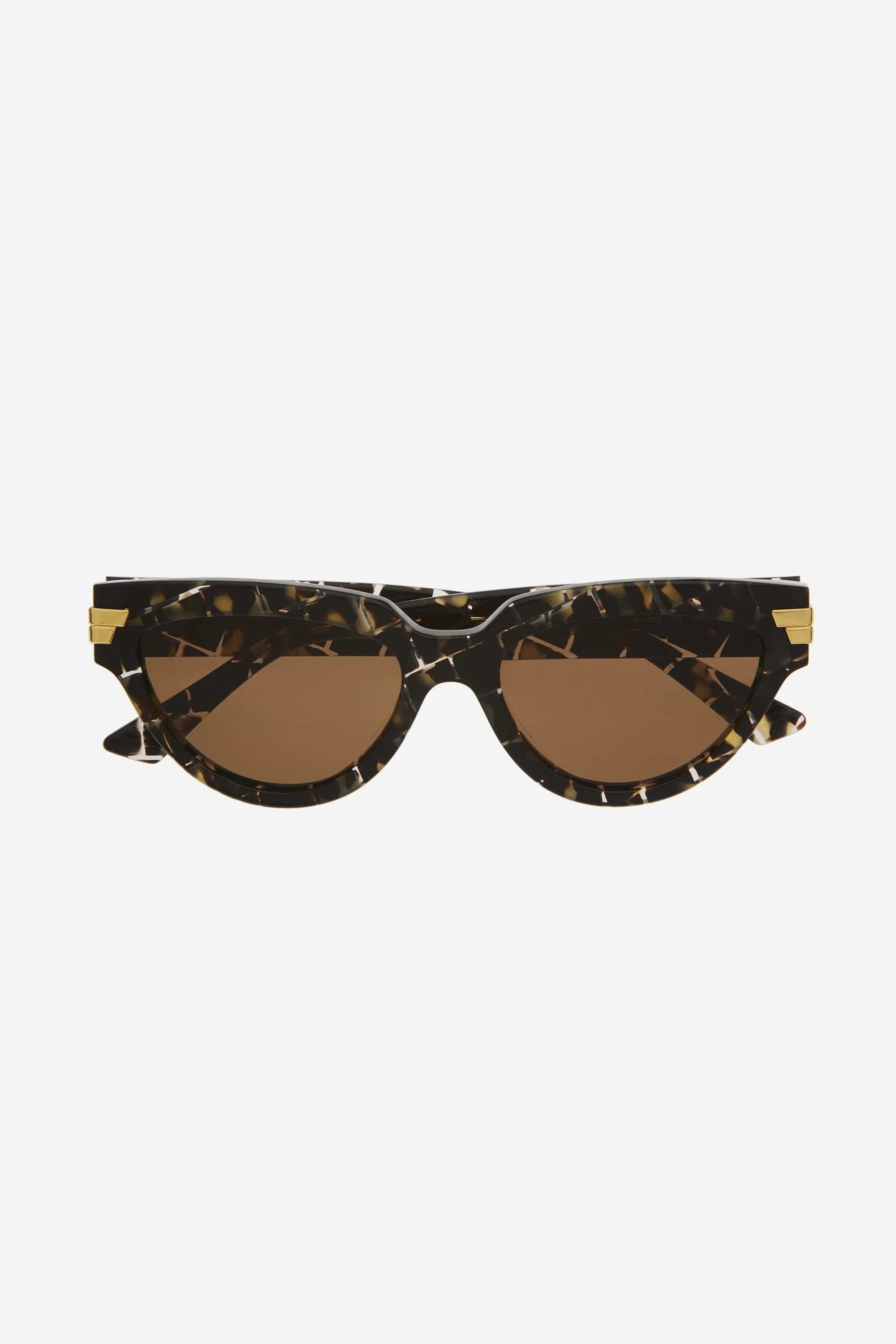 Bottega Veneta soft cat-eye havana sunglasses