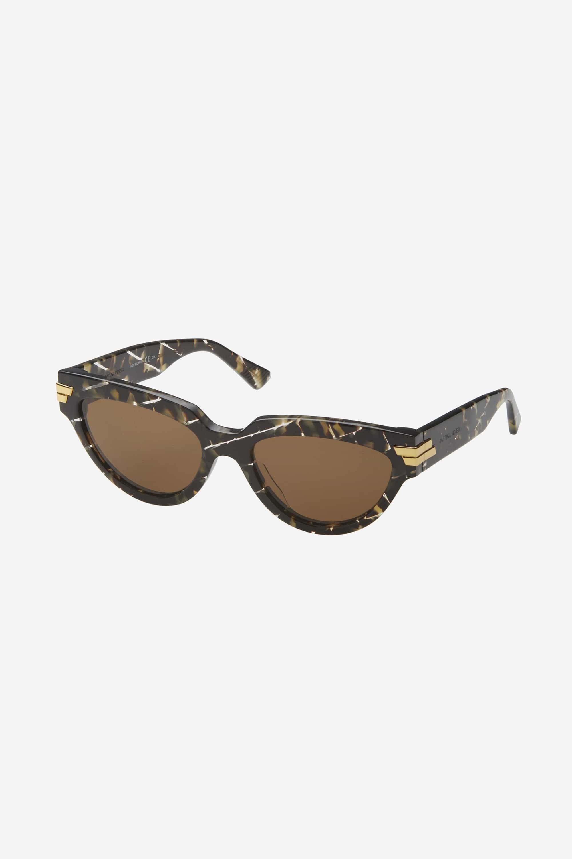 Bottega Veneta soft cat-eye havana sunglasses