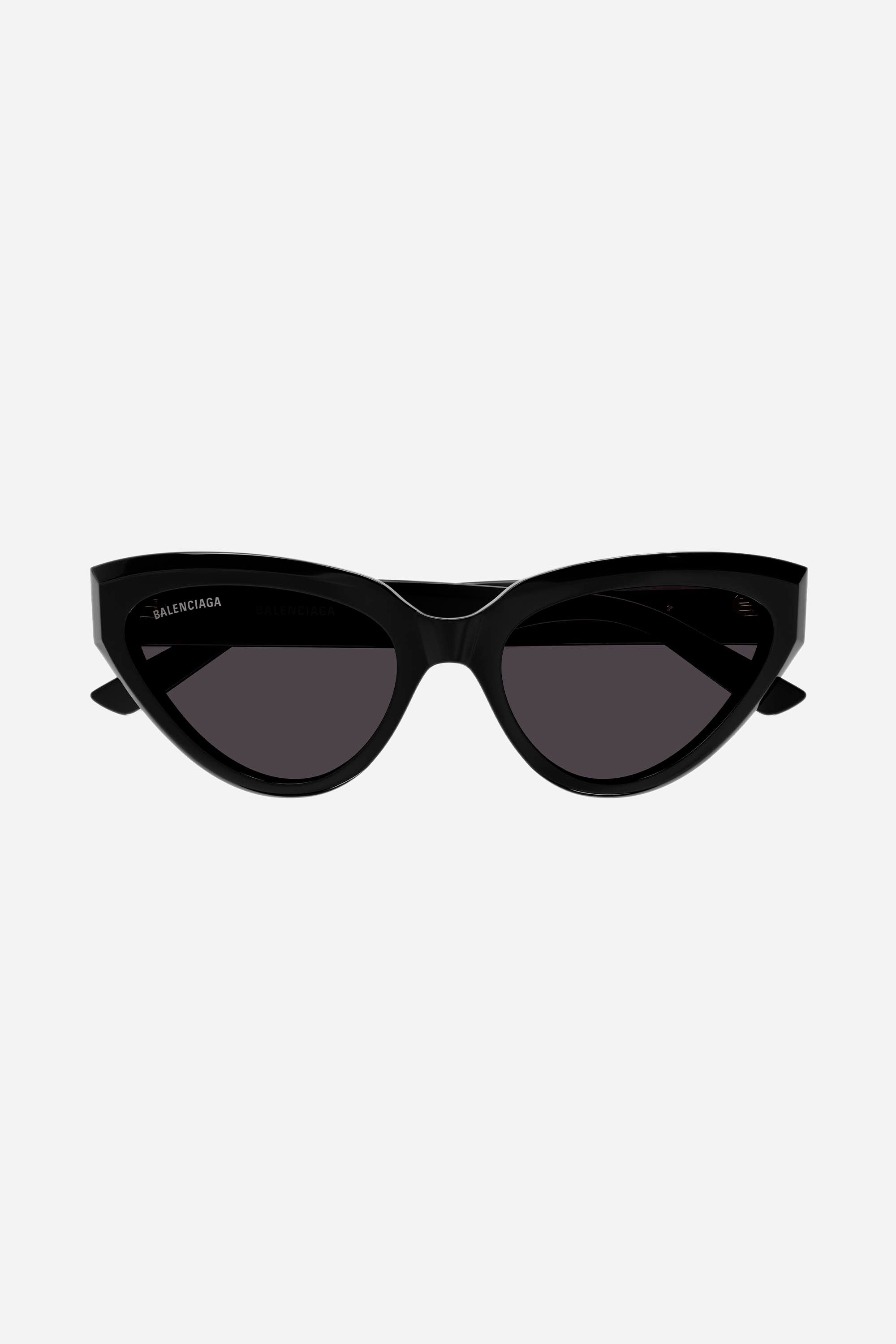 Balenciaga black cat-eye sunglasses with BB logo