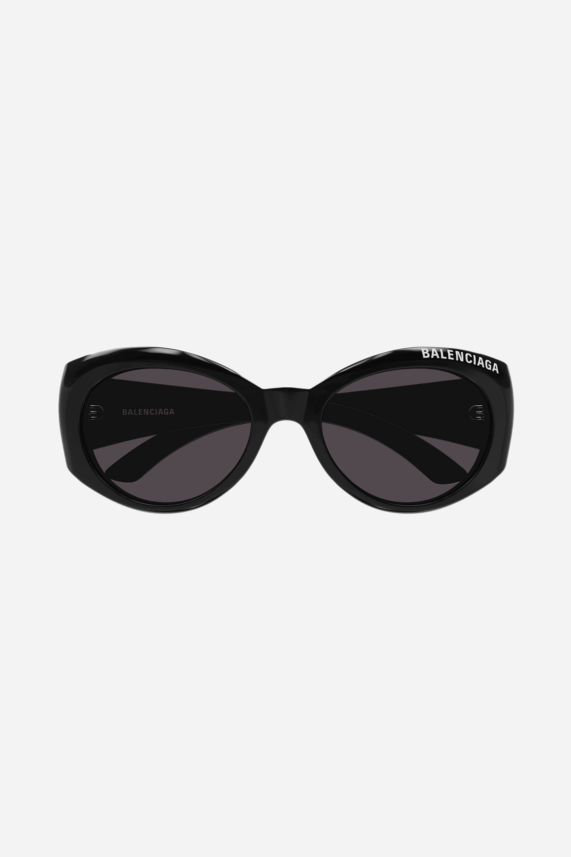 Balenciaga black oval sunglasses