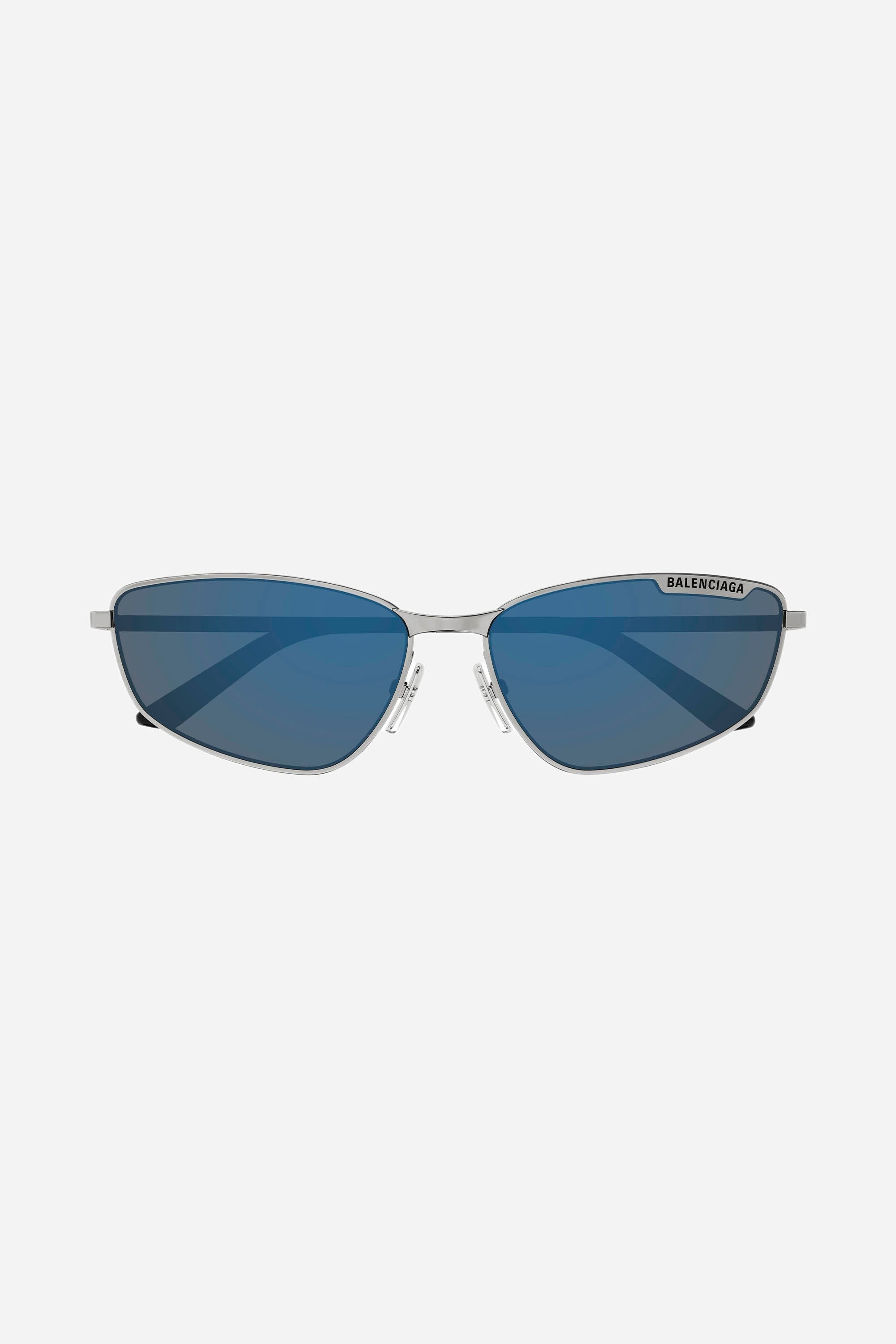 Balenciaga blue metal cat eye sunglasses