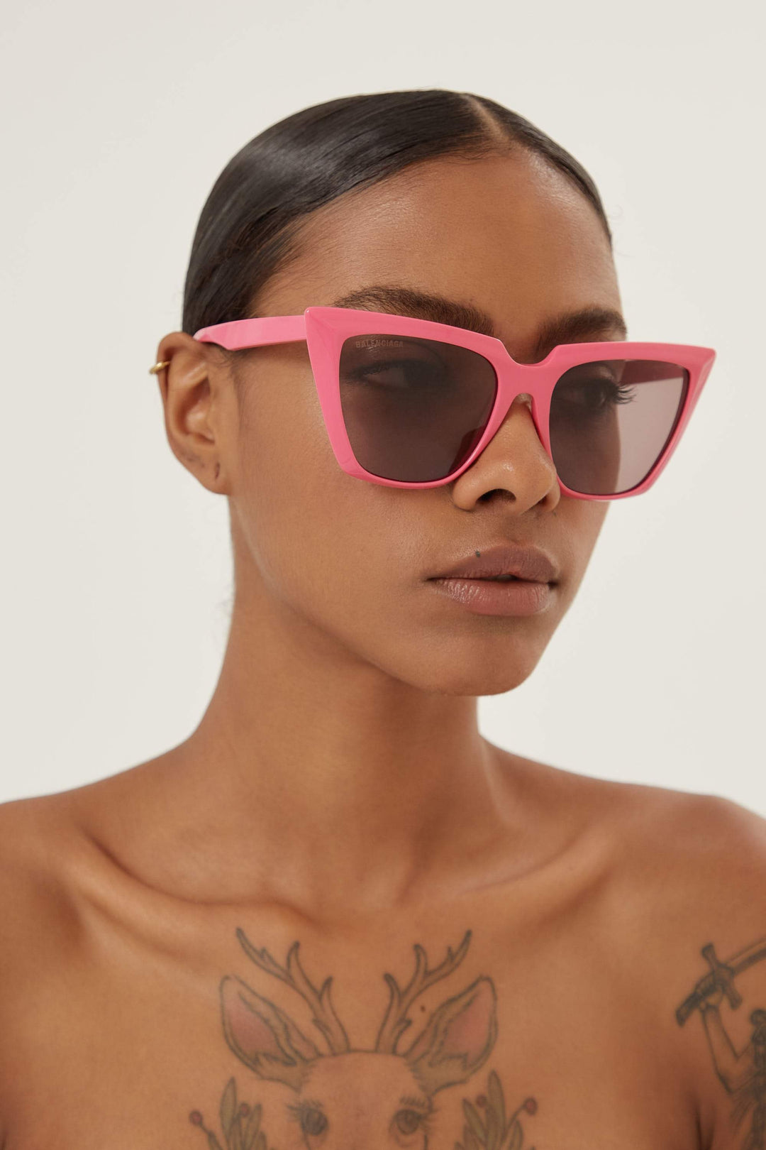 Balenciaga cat-eye femenine pink sunglasses