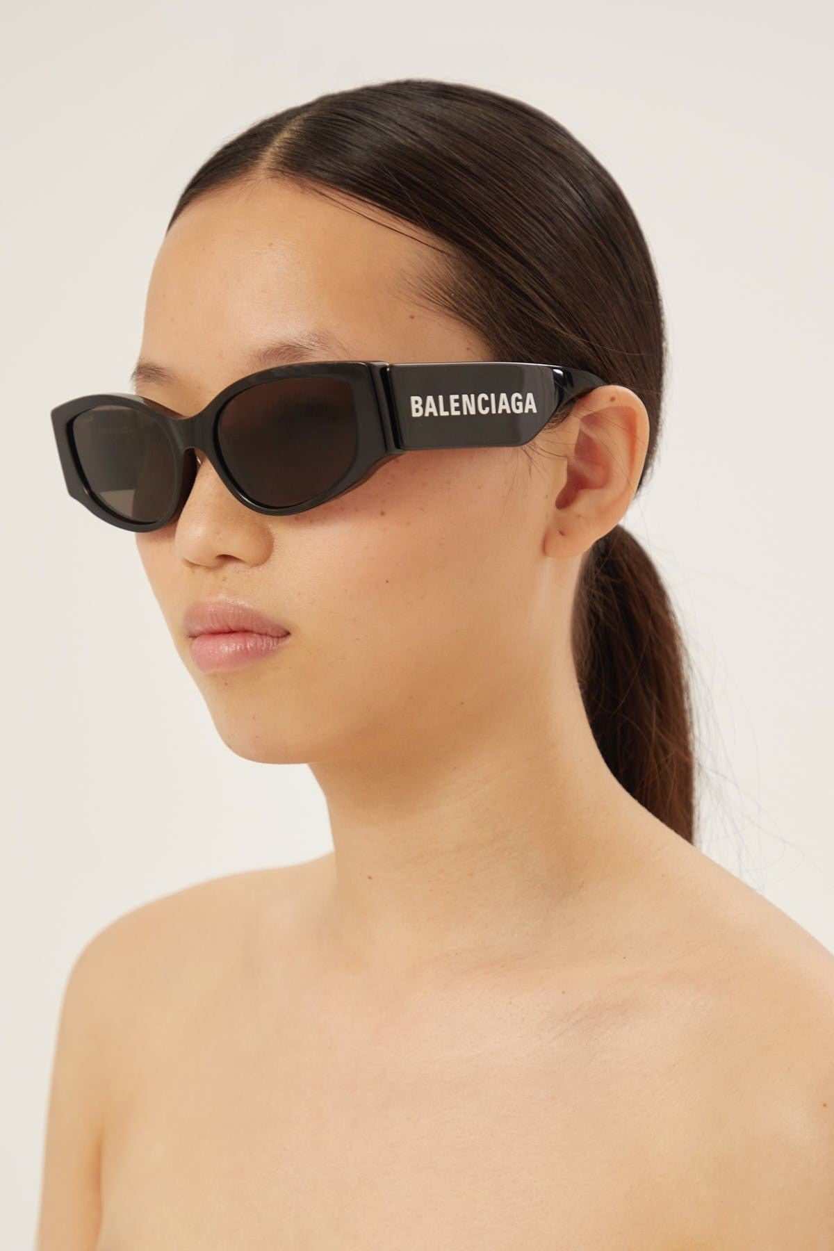 Balenciaga chunky black sunglasses