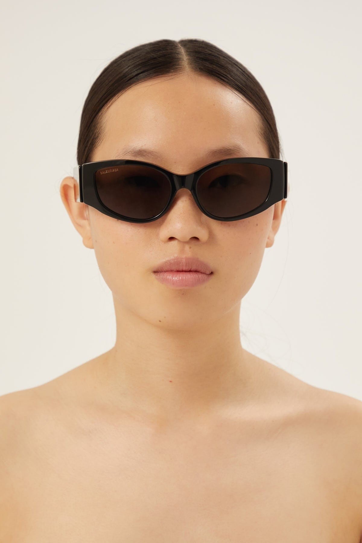 Balenciaga chunky black sunglasses