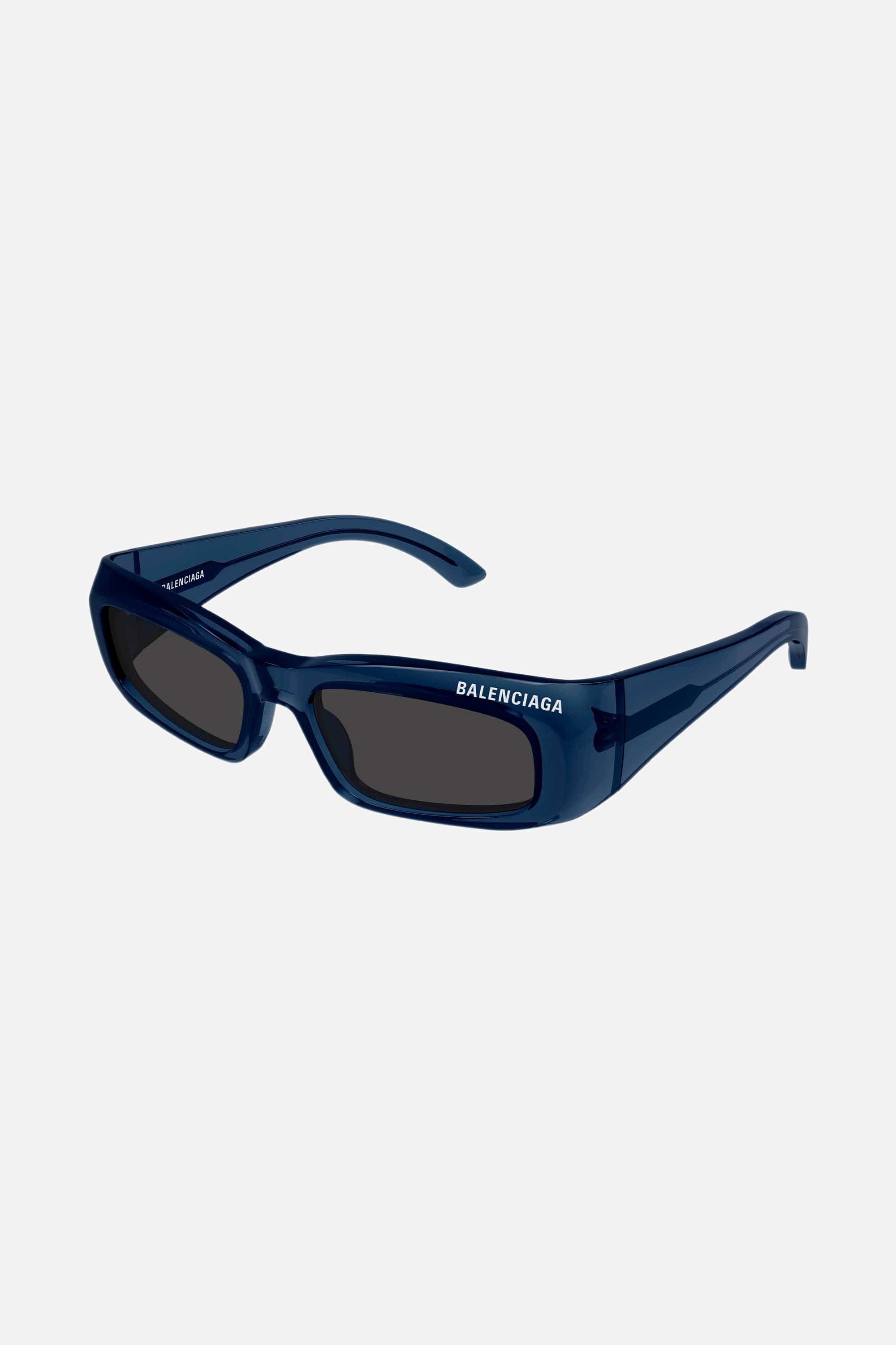 Balenciaga dark blue rectangular sunglasses