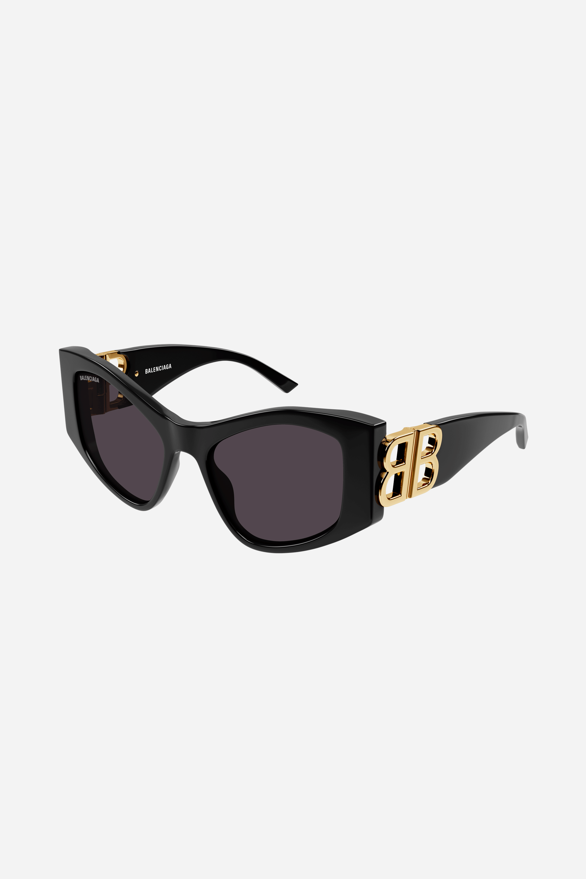 Balenciaga Dynasty over black sunglasses featuring BB gold logo