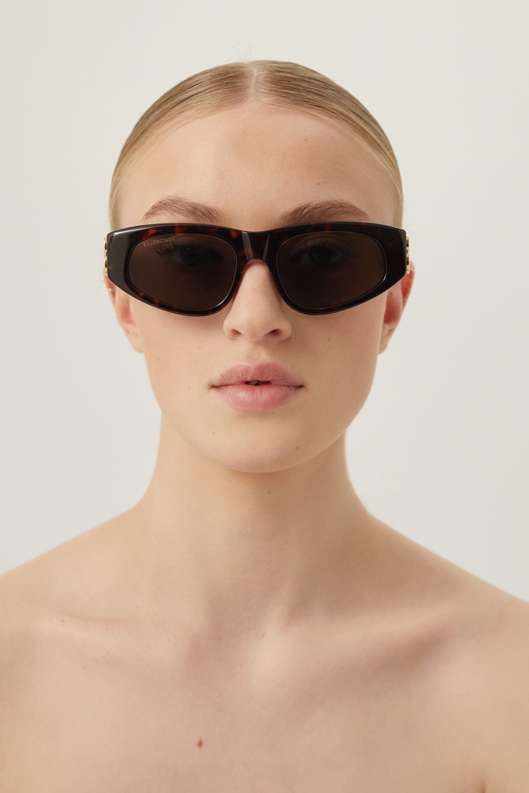 Balenciaga havana cat-eye BB sunglasses