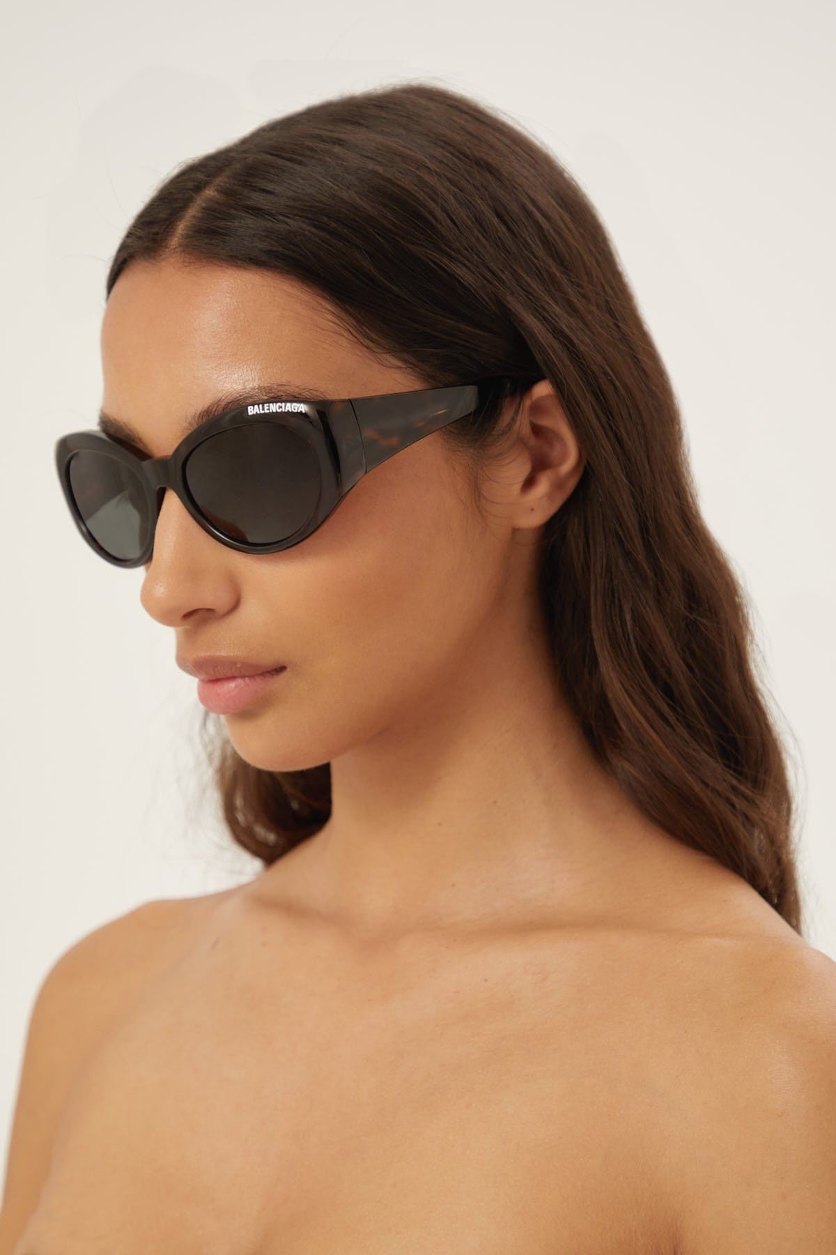 Balenciaga havana oval sunglasses