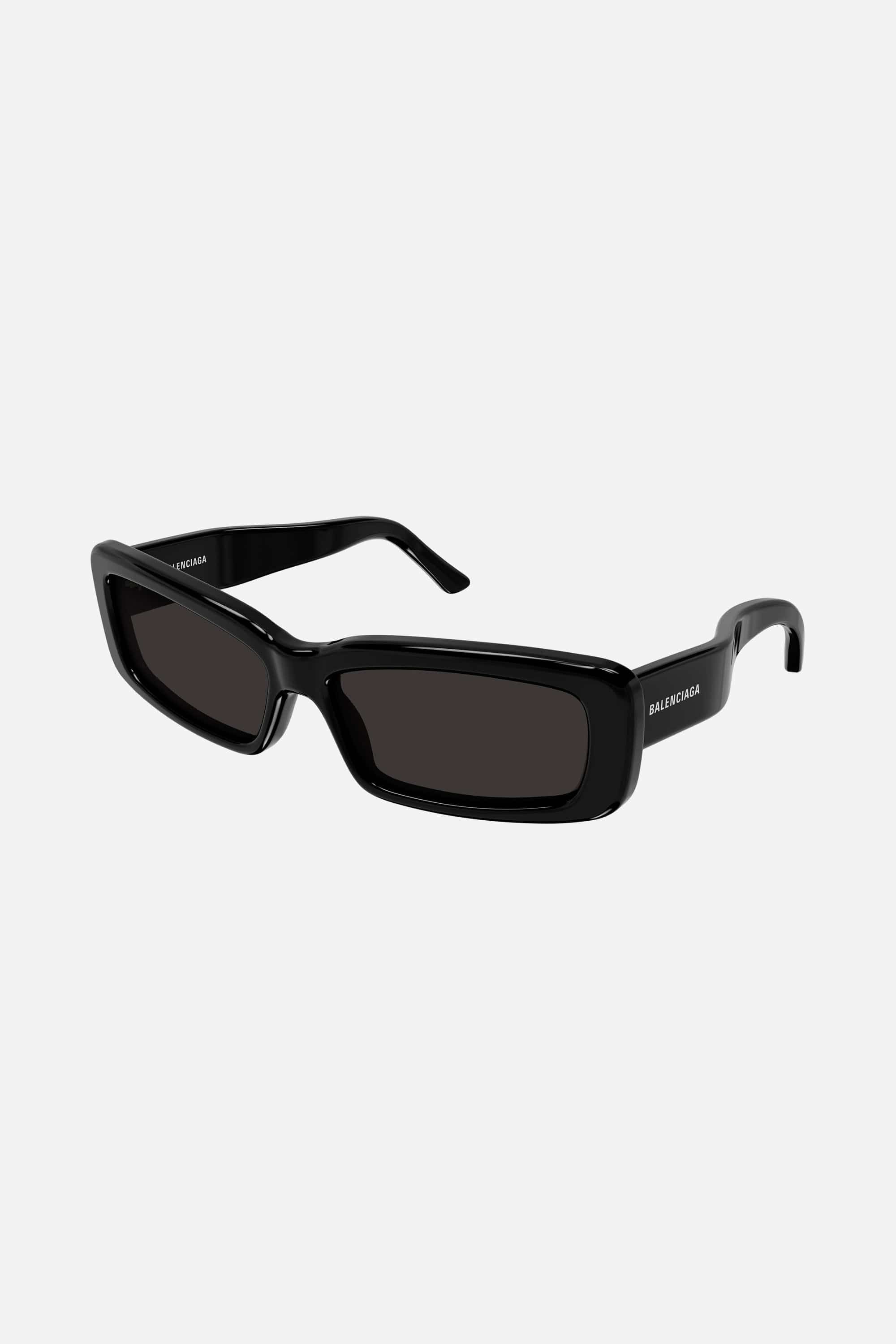 Balenciaga oversize rectangle sunglasses in black