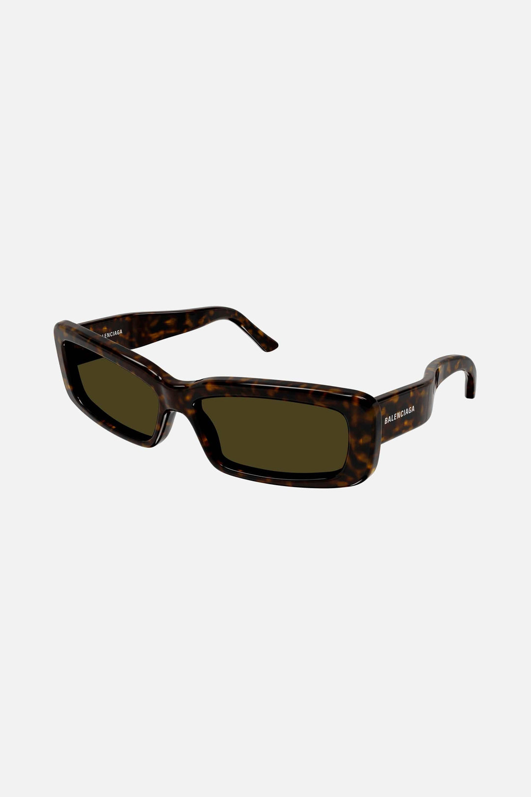 Balenciaga oversize rectangle sunglasses in havana