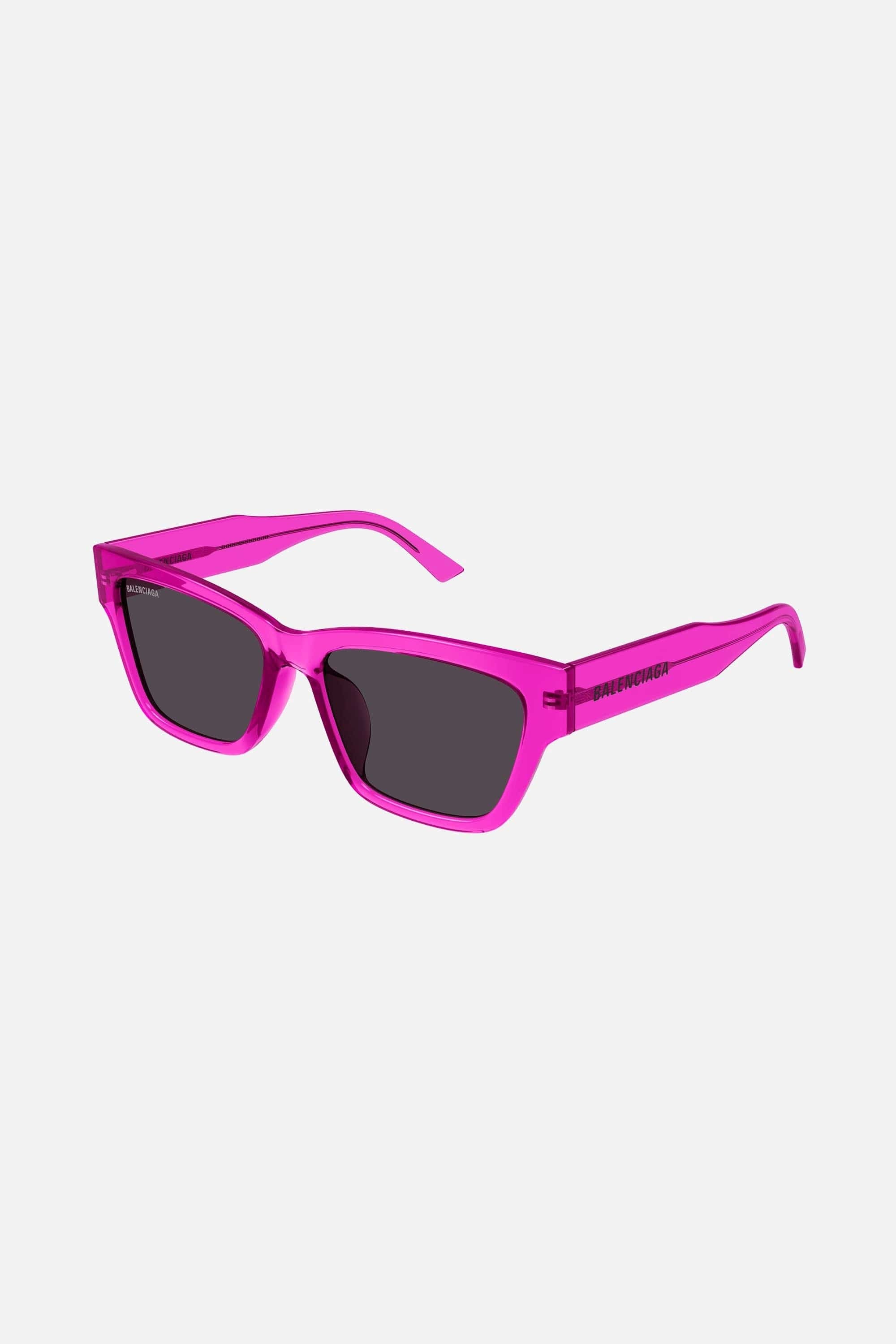 Balenciaga rectangular light sunglasses in pink