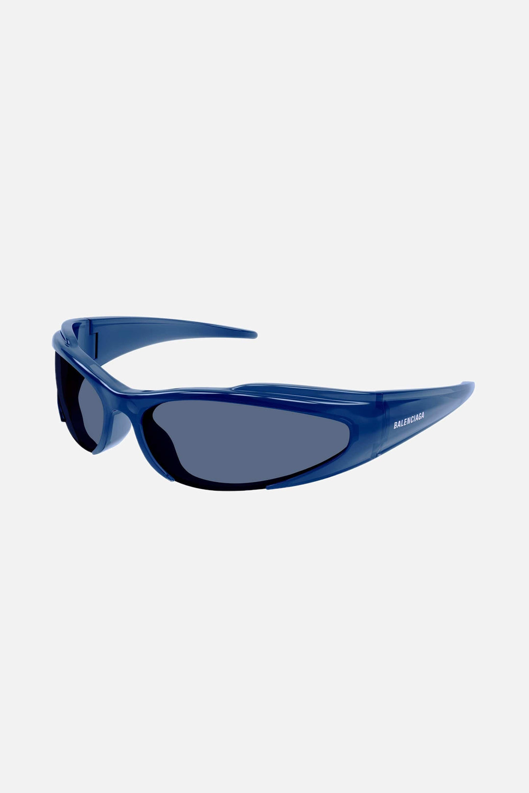 Balenciaga reverse Xpander wrap rectangle blue sporty sunglasses