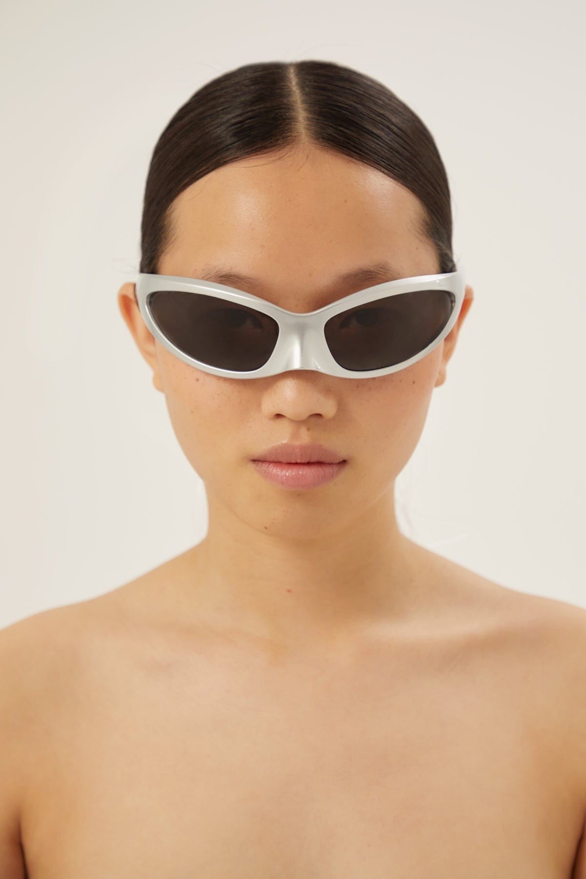 Balenciaga Skin Cat sunglasses in silver