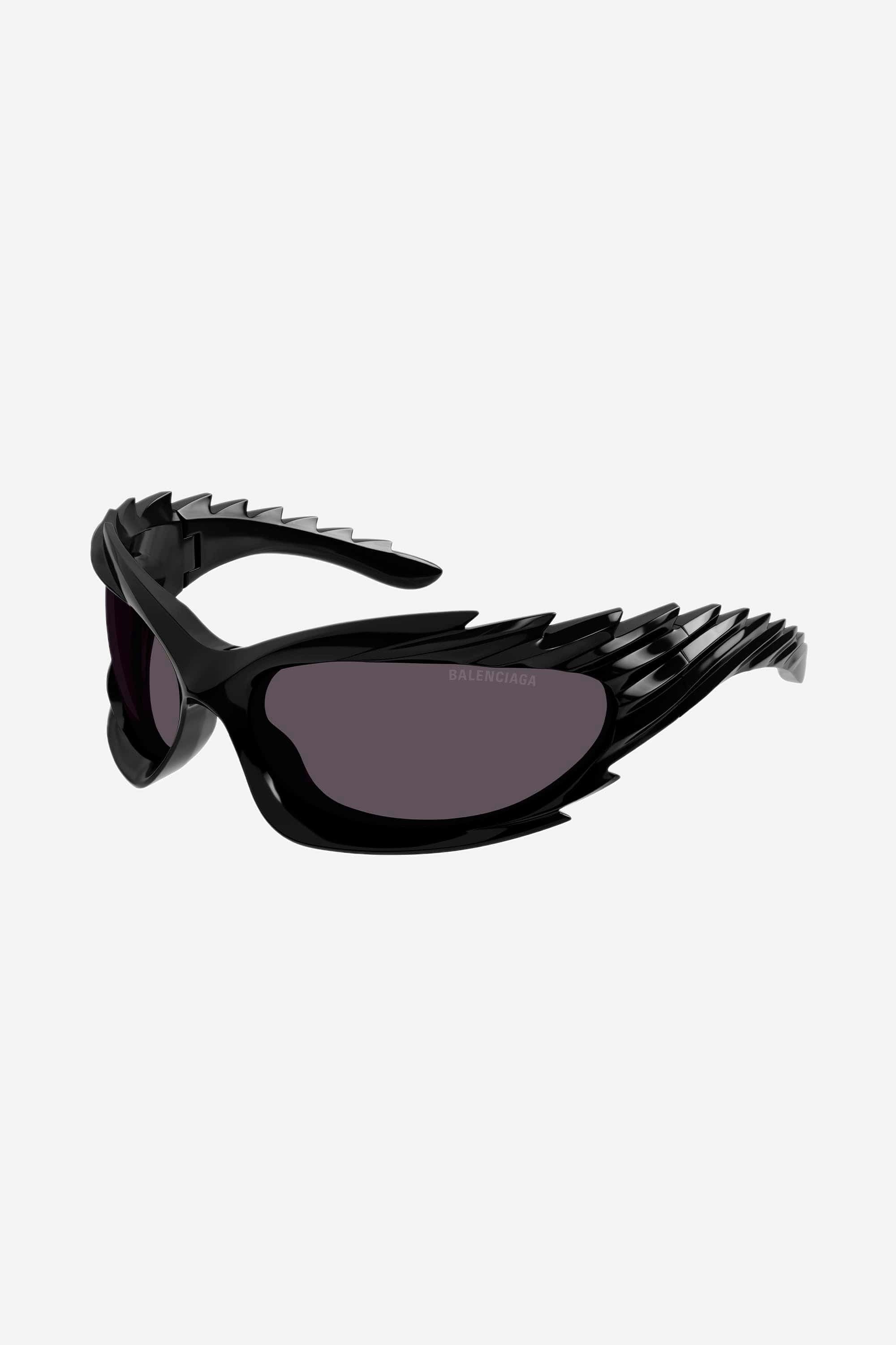 Balenciaga Spike rectangle sunglasses in black