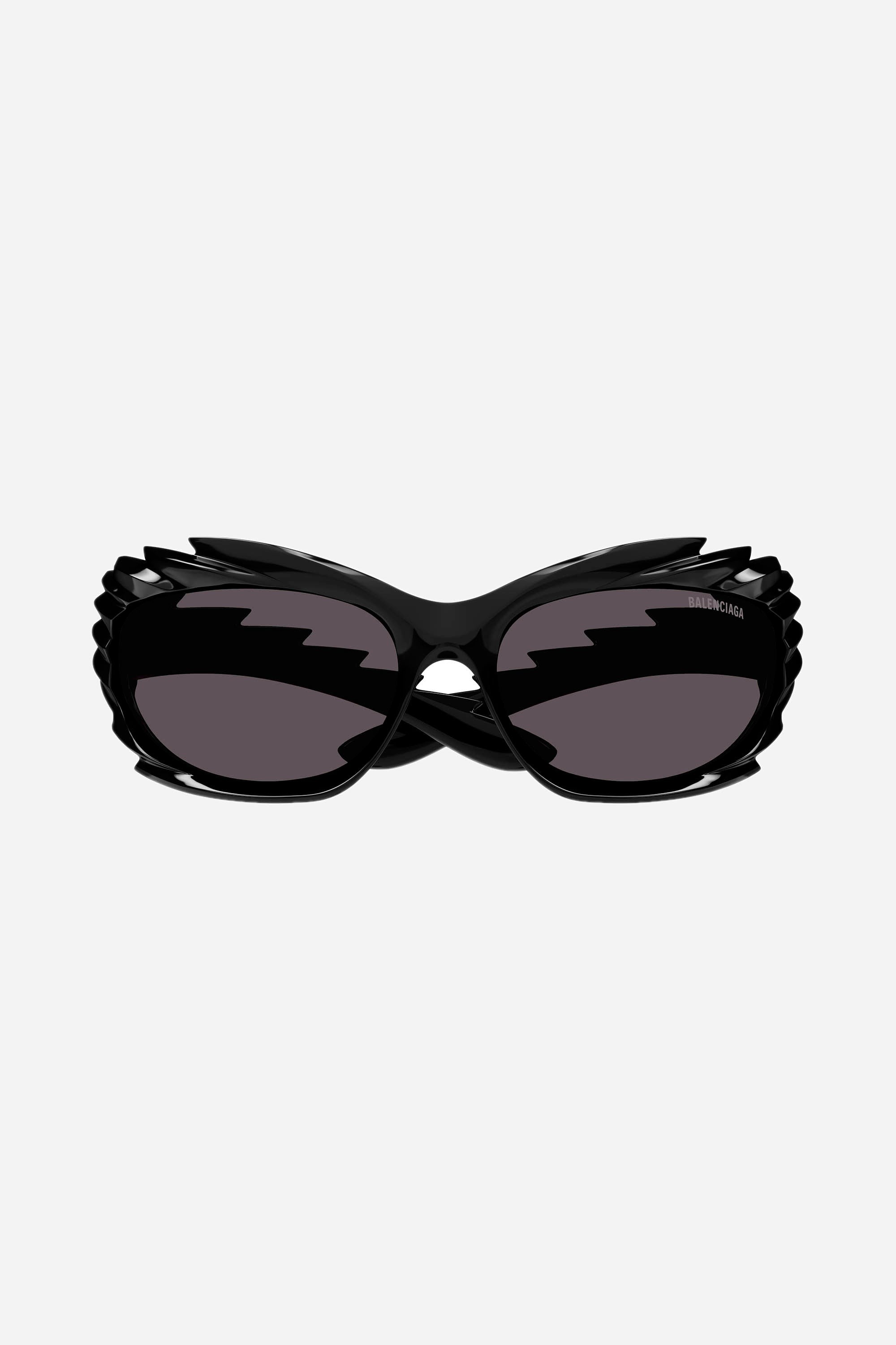 Balenciaga Spike rectangle sunglasses in black