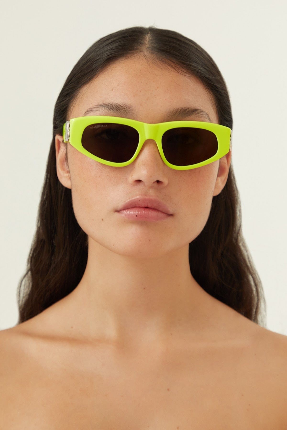 Balenciaga yellow cat-eye BB sunglasses