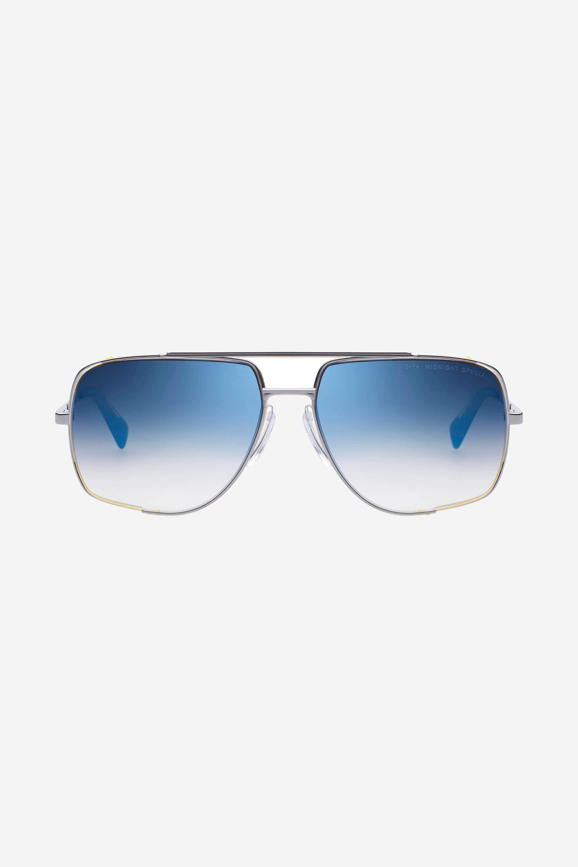 Dita MIDNIGHT SPECIAL caravan sunglasses in blue and silver