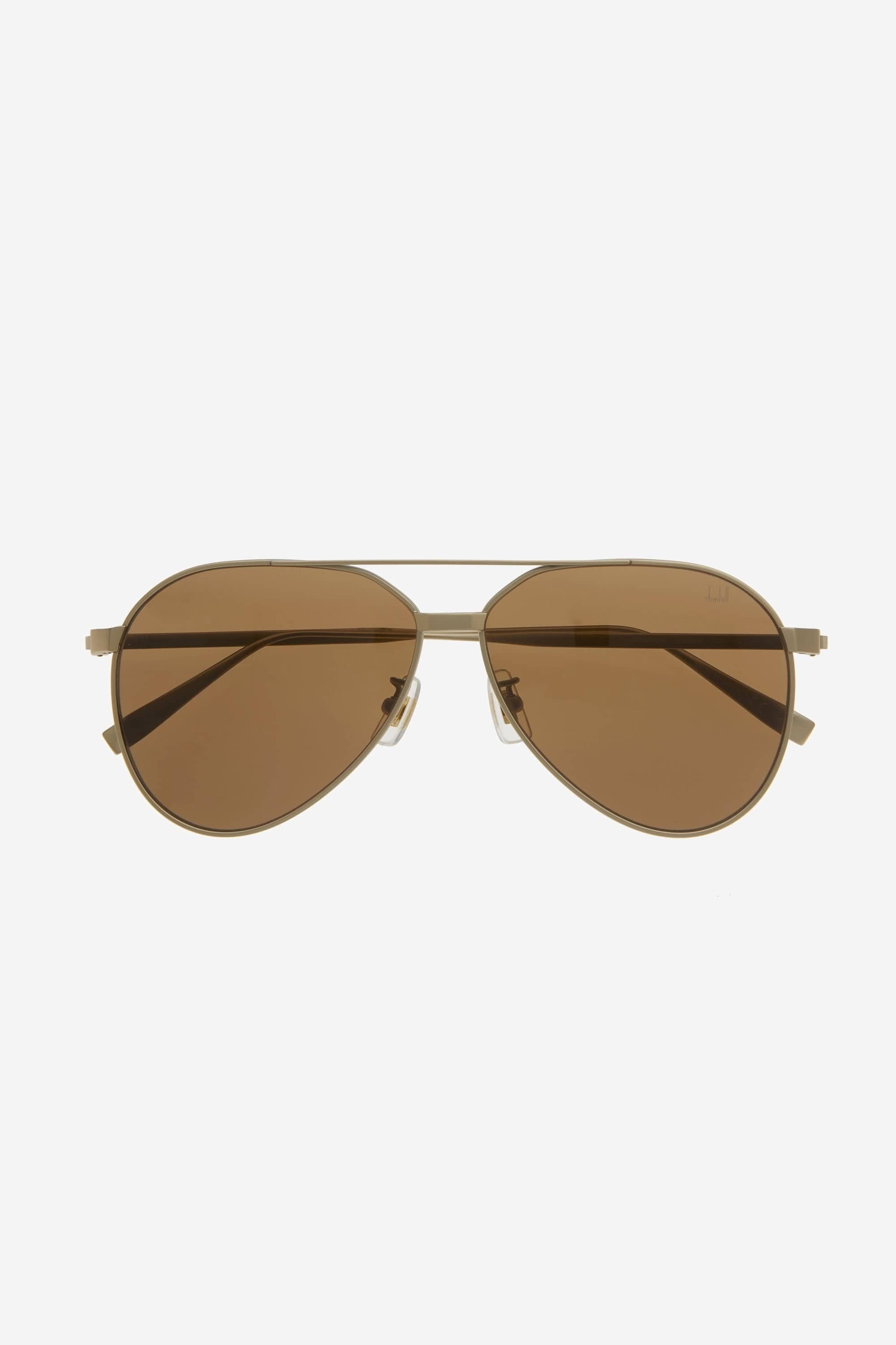 Dunhill pilot gold brown titanium sunglasses