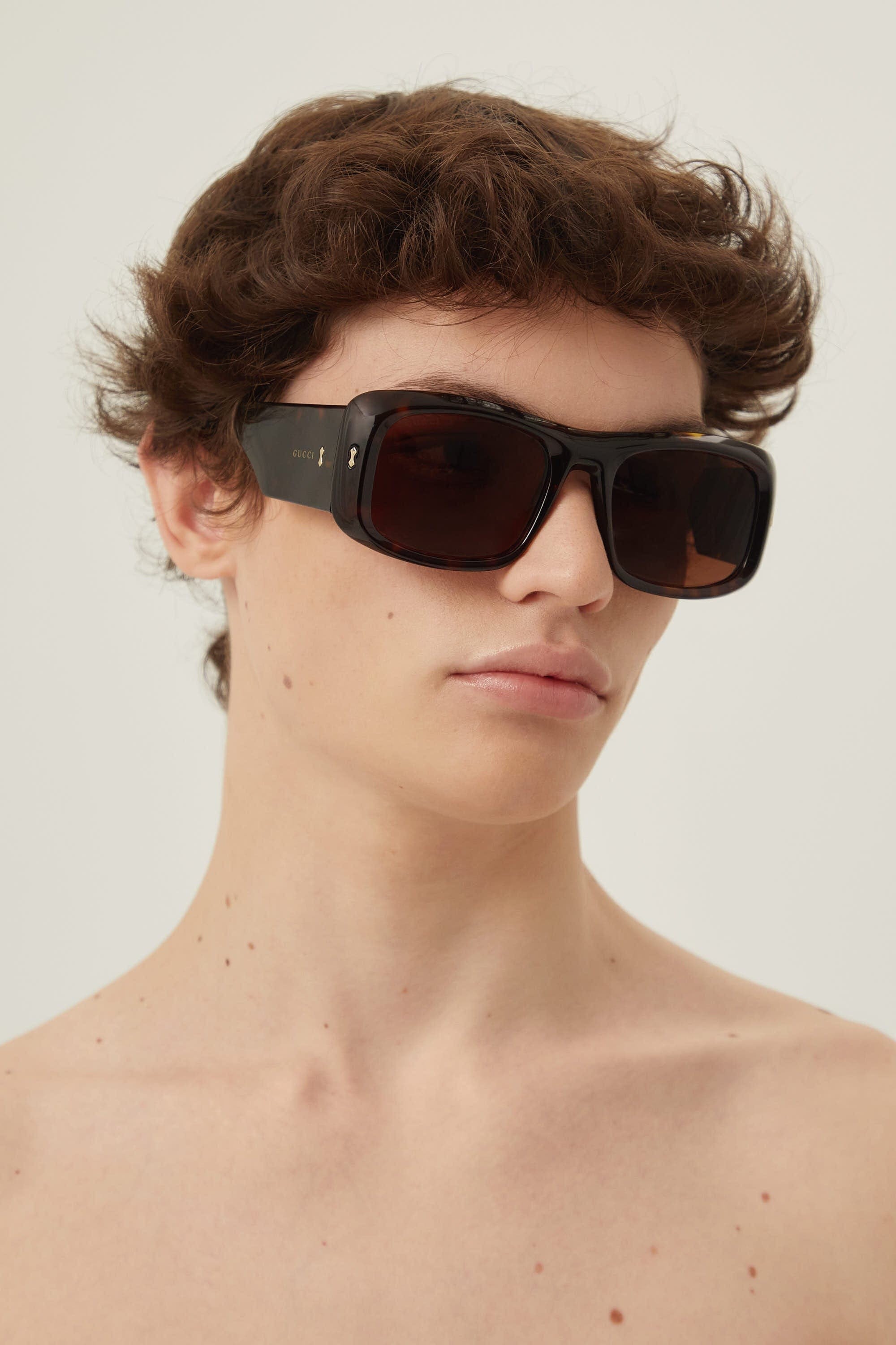 Gucci  wrap around rectangular style sunglasses