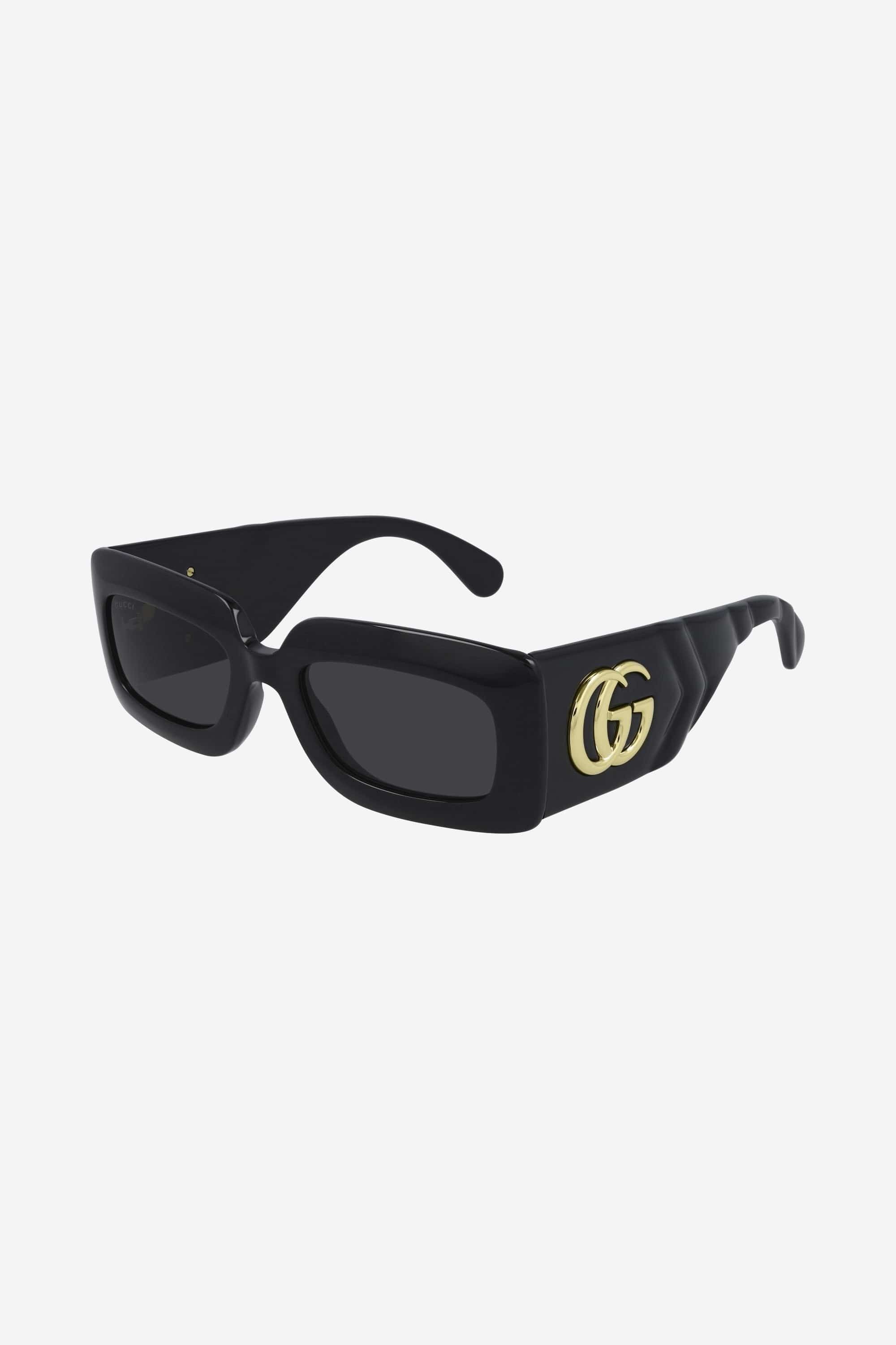 Gucci black sunglasses with matalasse temple