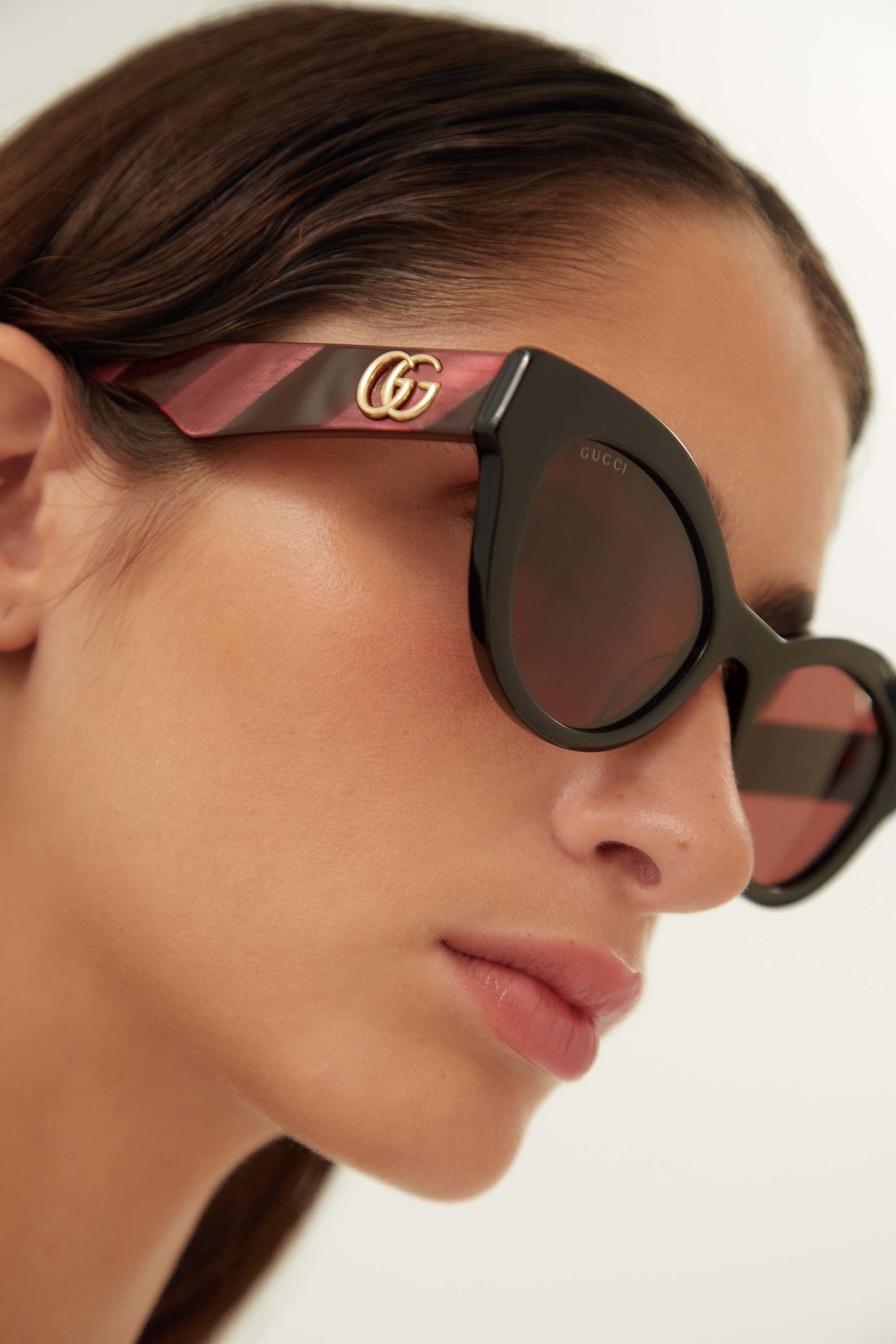 Gucci cat eye burgundy sunglasses