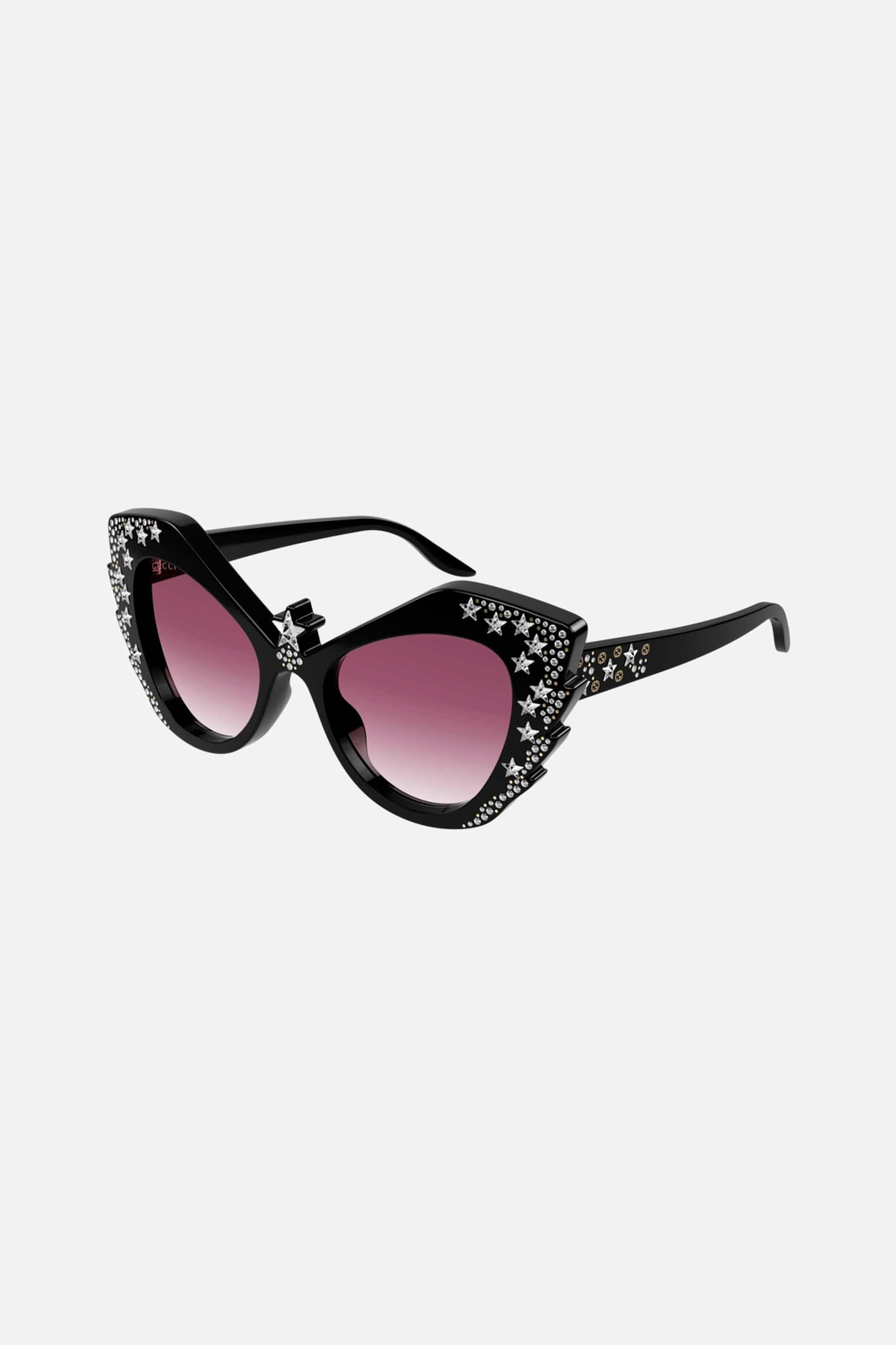 Gucci cat-eye oversized sunglasses with Swarovski