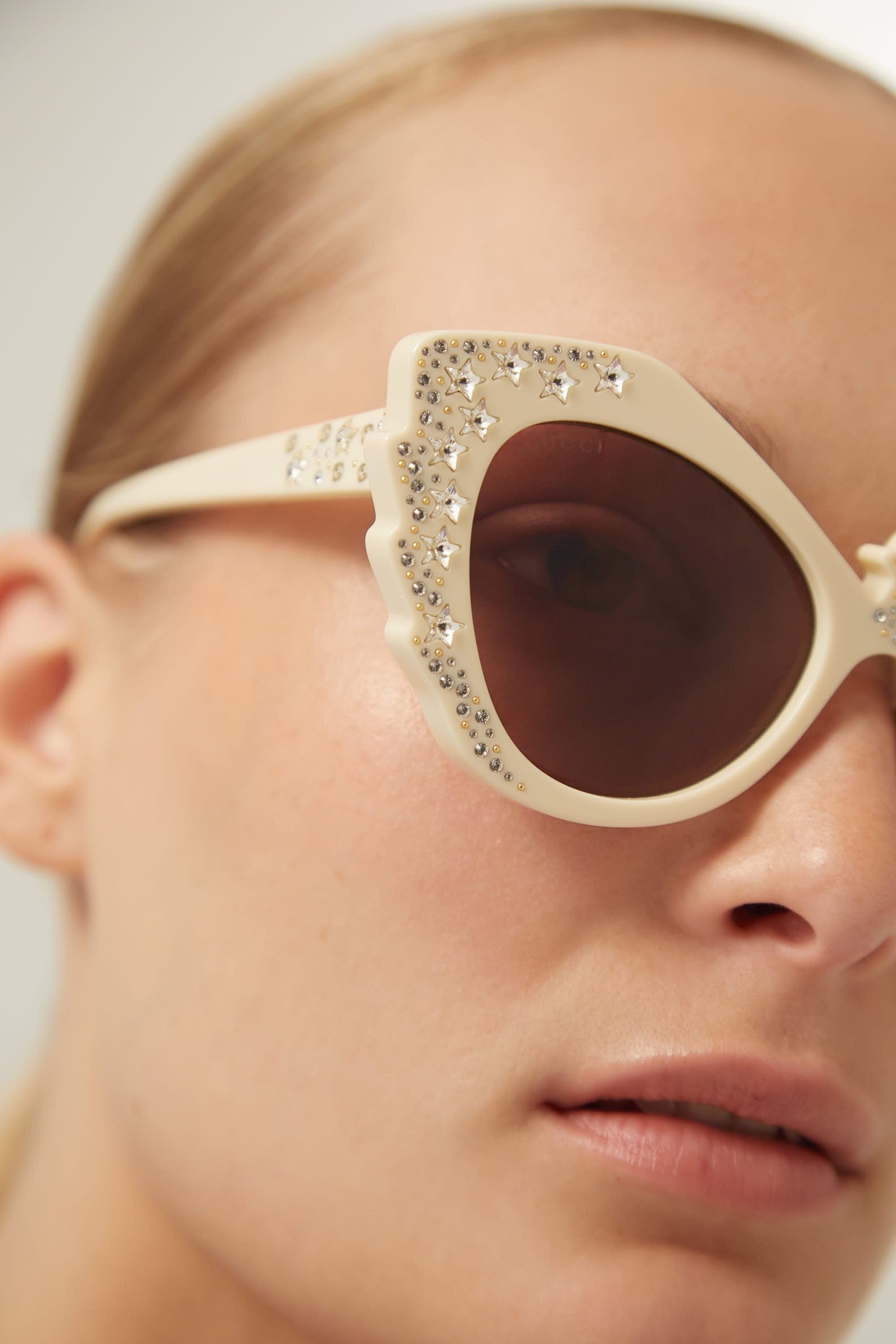 Gucci cat-eye oversized sunglasses with Swarovski