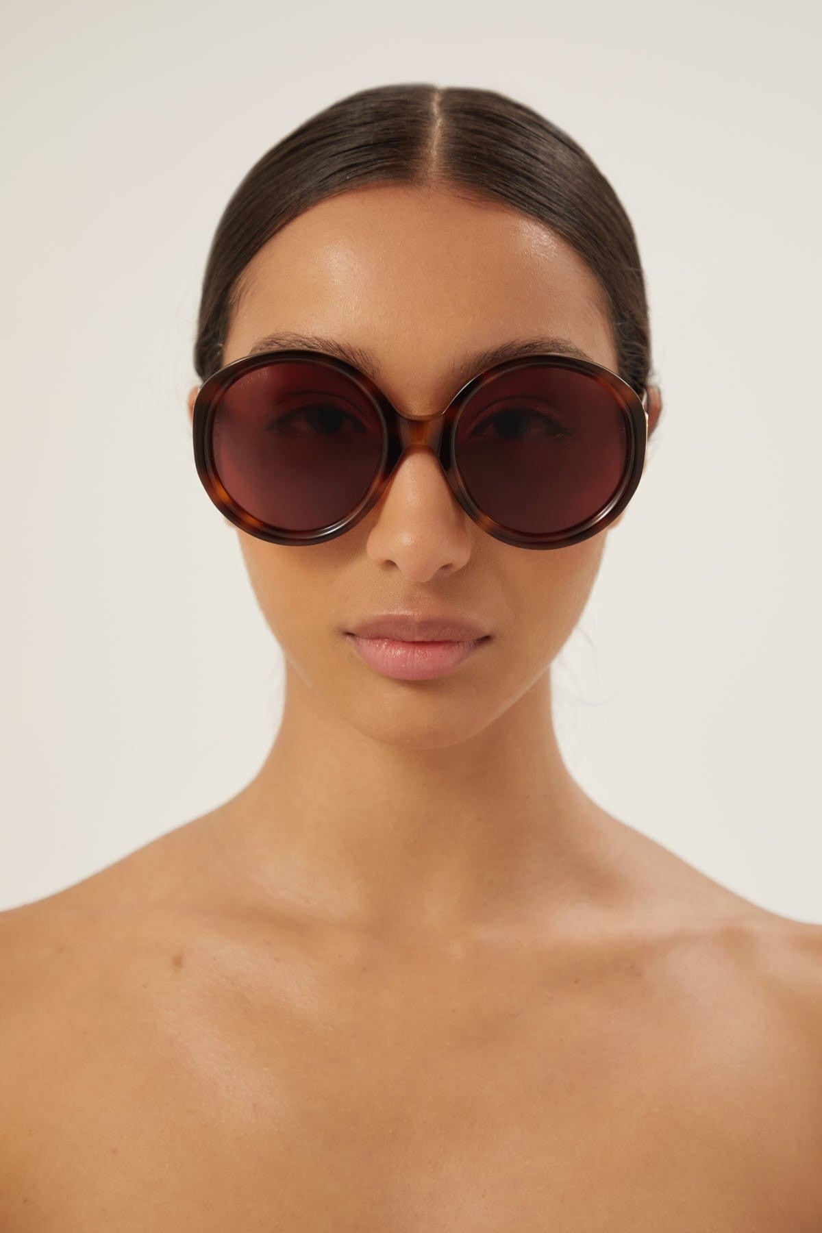 Gucci GG1256s oversized round havana GG sunglasses