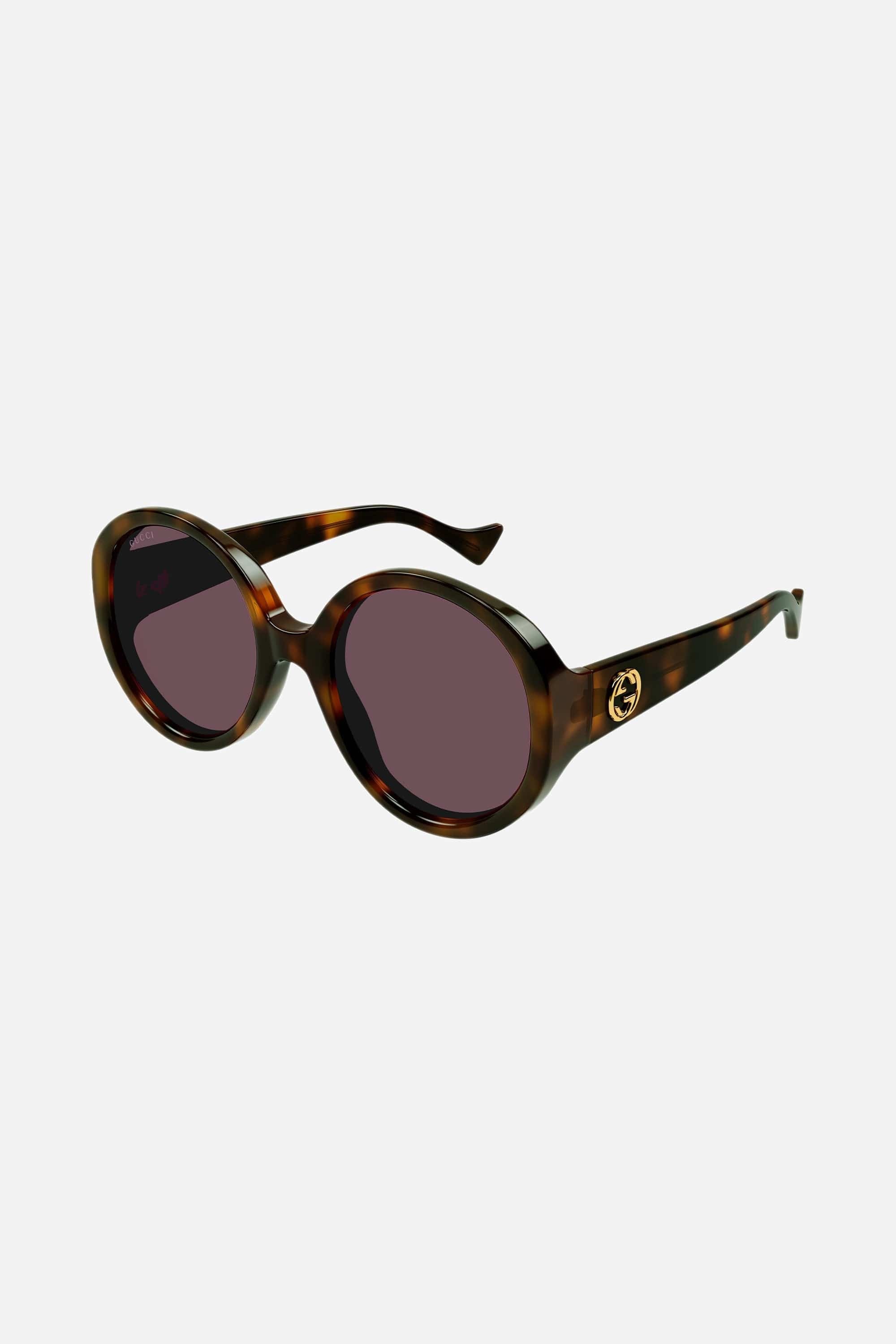 Gucci GG1256s oversized round havana GG sunglasses